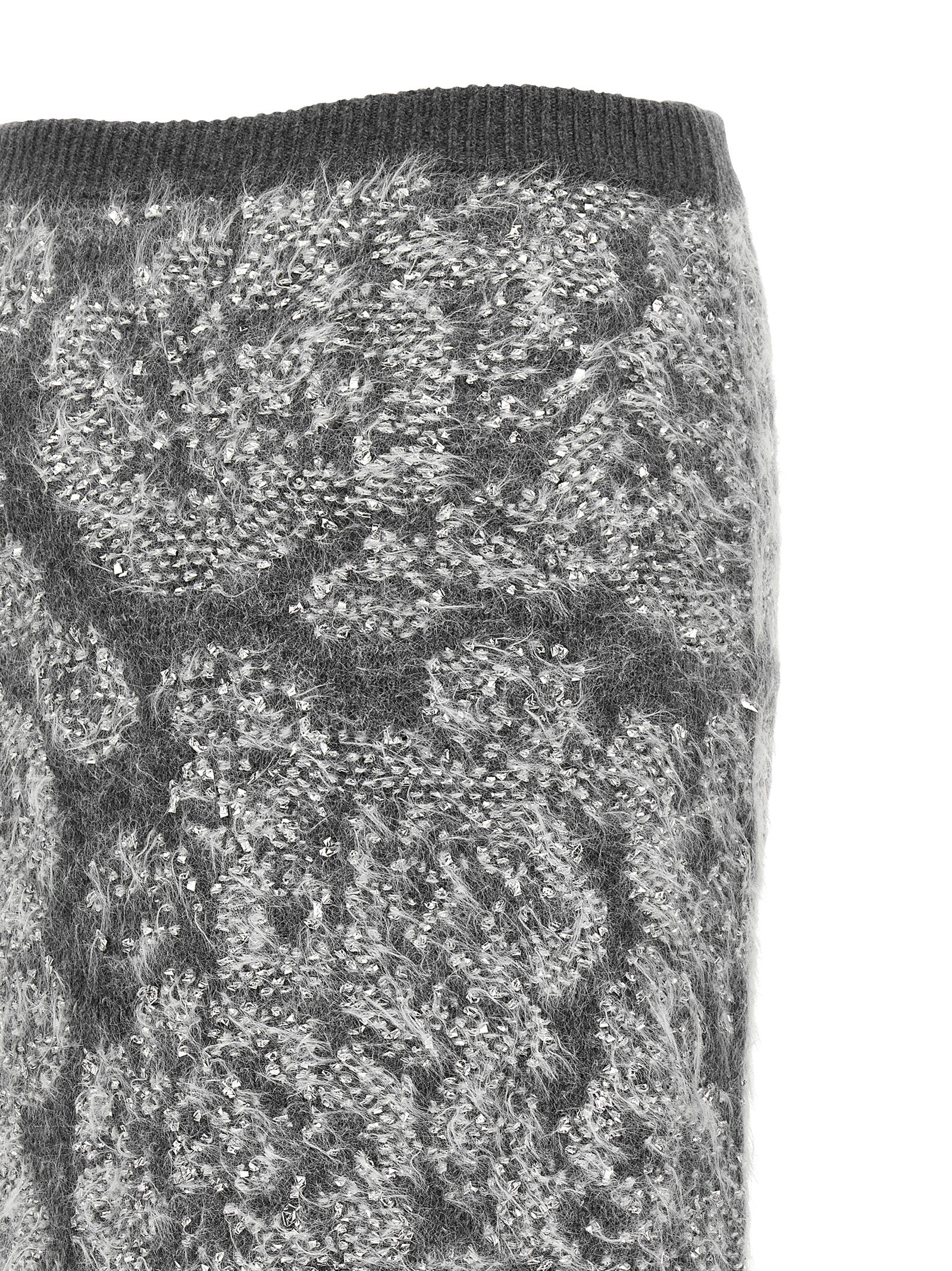 Nude Jacquard Knit Skirt - view 4