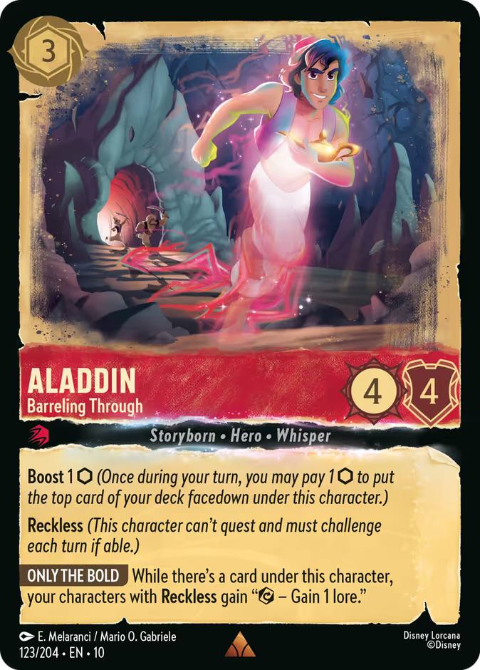 Lorcana Aladdin - Barreling Through - 123/204 [Whispers in the Well] [Non-Foil]