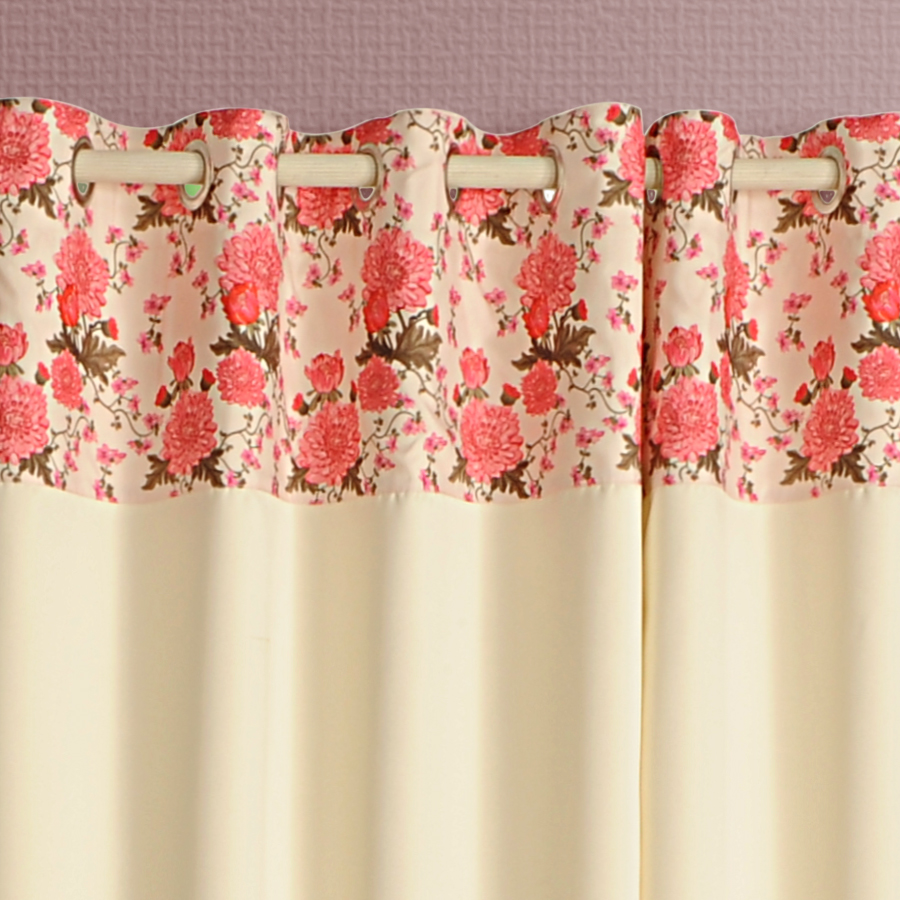 Swayam India Ivory Rose Blackout Curtains – 2022 Printed Ivory - view 4