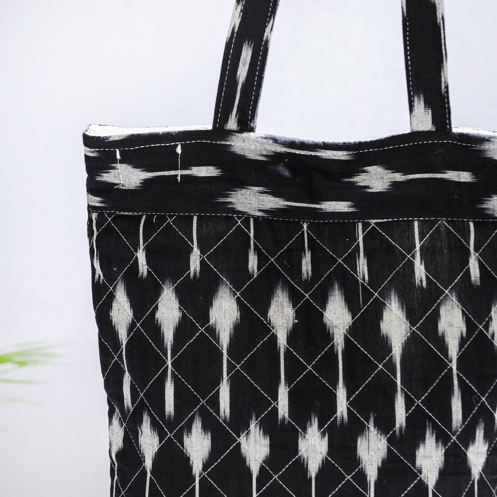 CHUTNEY CRAFT STUDIO Black - Handcrafted Quilted Ikat Weave Shoulder Bag - view 2
