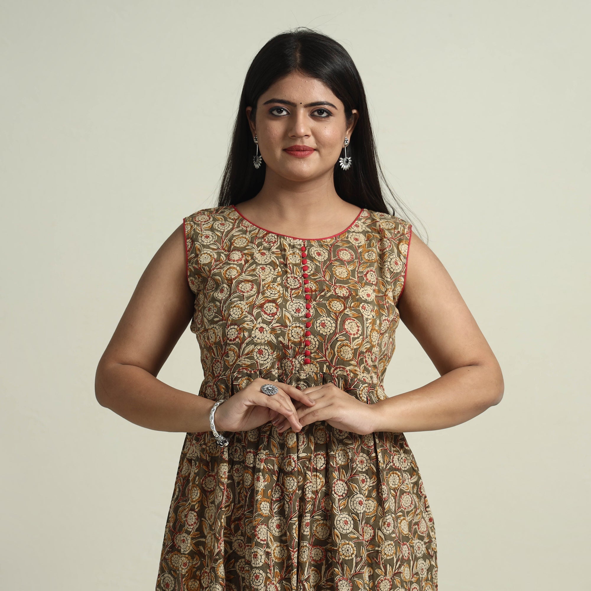 SOUTH KARGHA Brown - Cotton Block Print Kalamkari Kurta