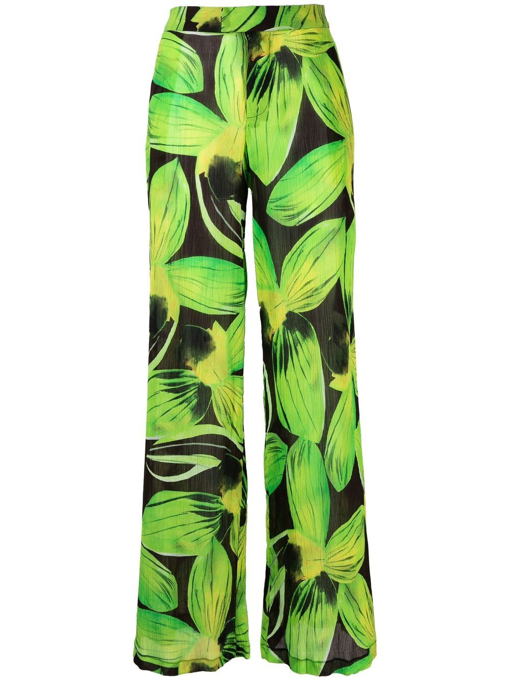 Louisa Ballou Printed wide leg trousers – Cotton 65%, Silk 35%