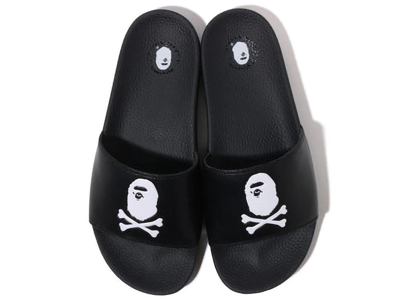 Yeezy A Bathing Ape Slide Sandals Crossbone Black