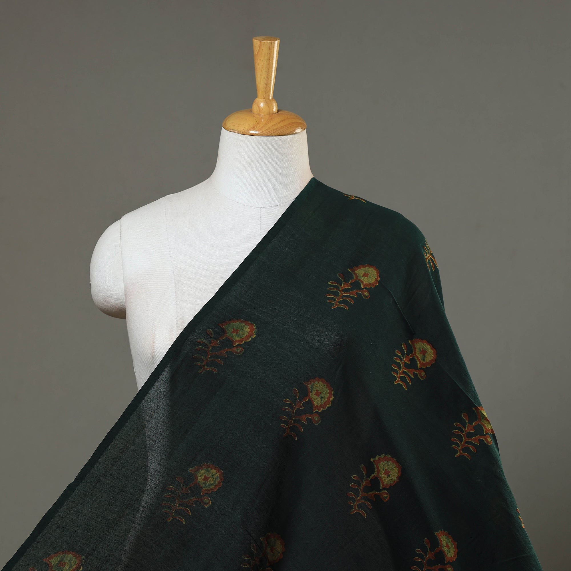 HAVELI CHRONICLES Natural Dyed Chanderi Silk Akola Print Fabric 06