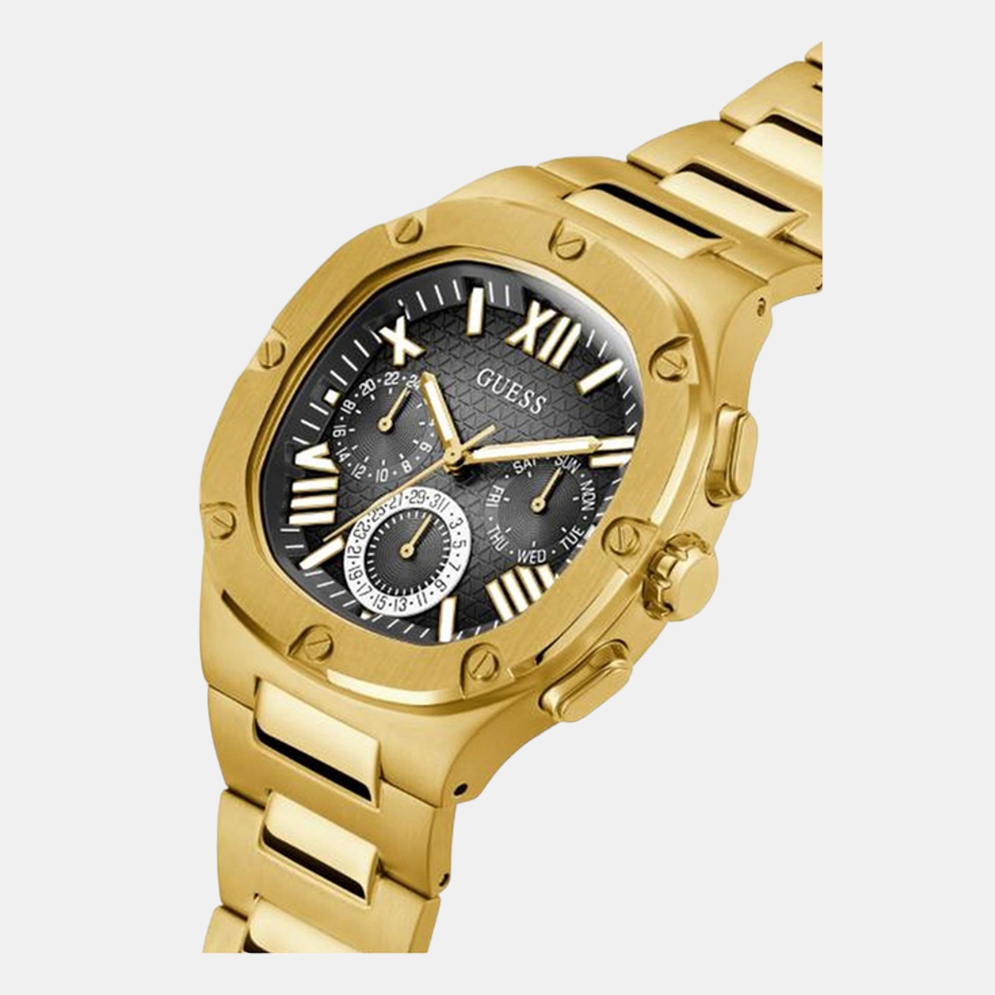 Guess Headline Men Quartz Gold Dial Chronograph Stainless Steel Watch GW0572G2 - view 5