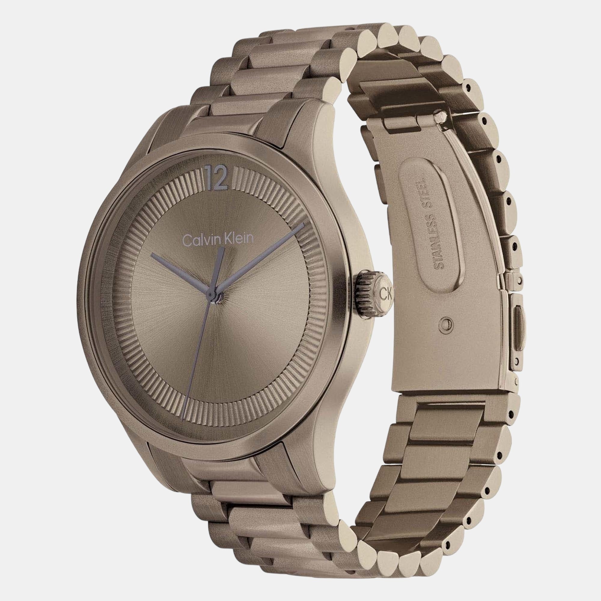 Calvin Klein Ck Iconic Unisex Quartz Khaki Dial Analog Stainless Steel Watch 25200228 - view 2