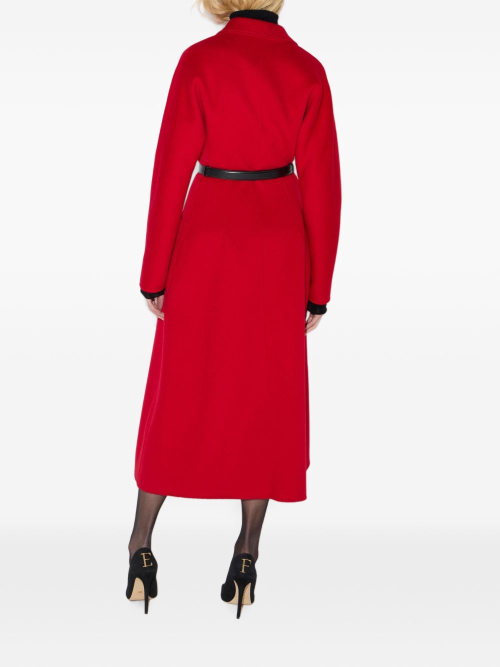 Elisabetta Franchi Coats RED – WOOL 100% - view 2
