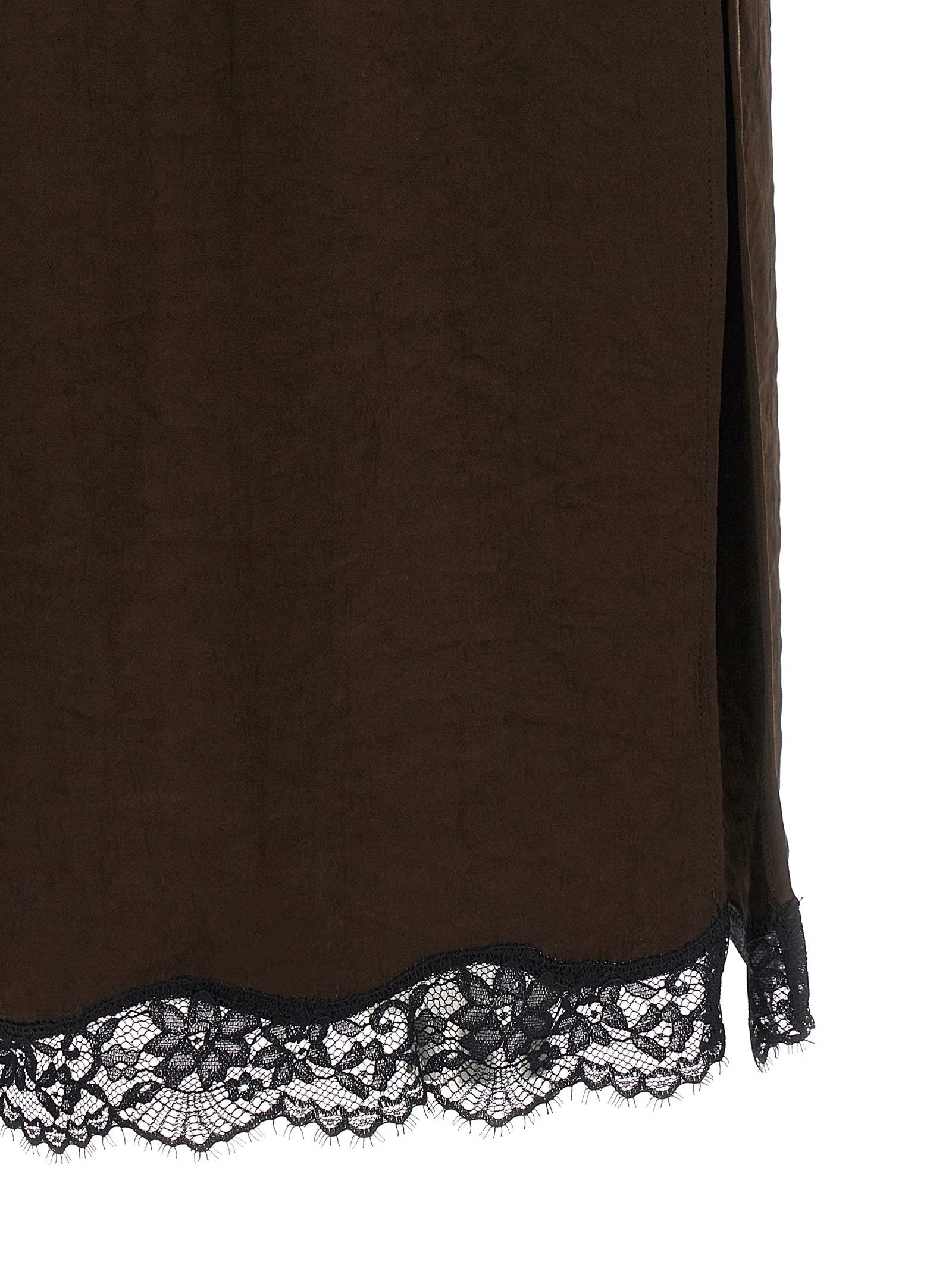 Twin Set Satin Froissé And Lace Skirt – 100% acrylic - view 5