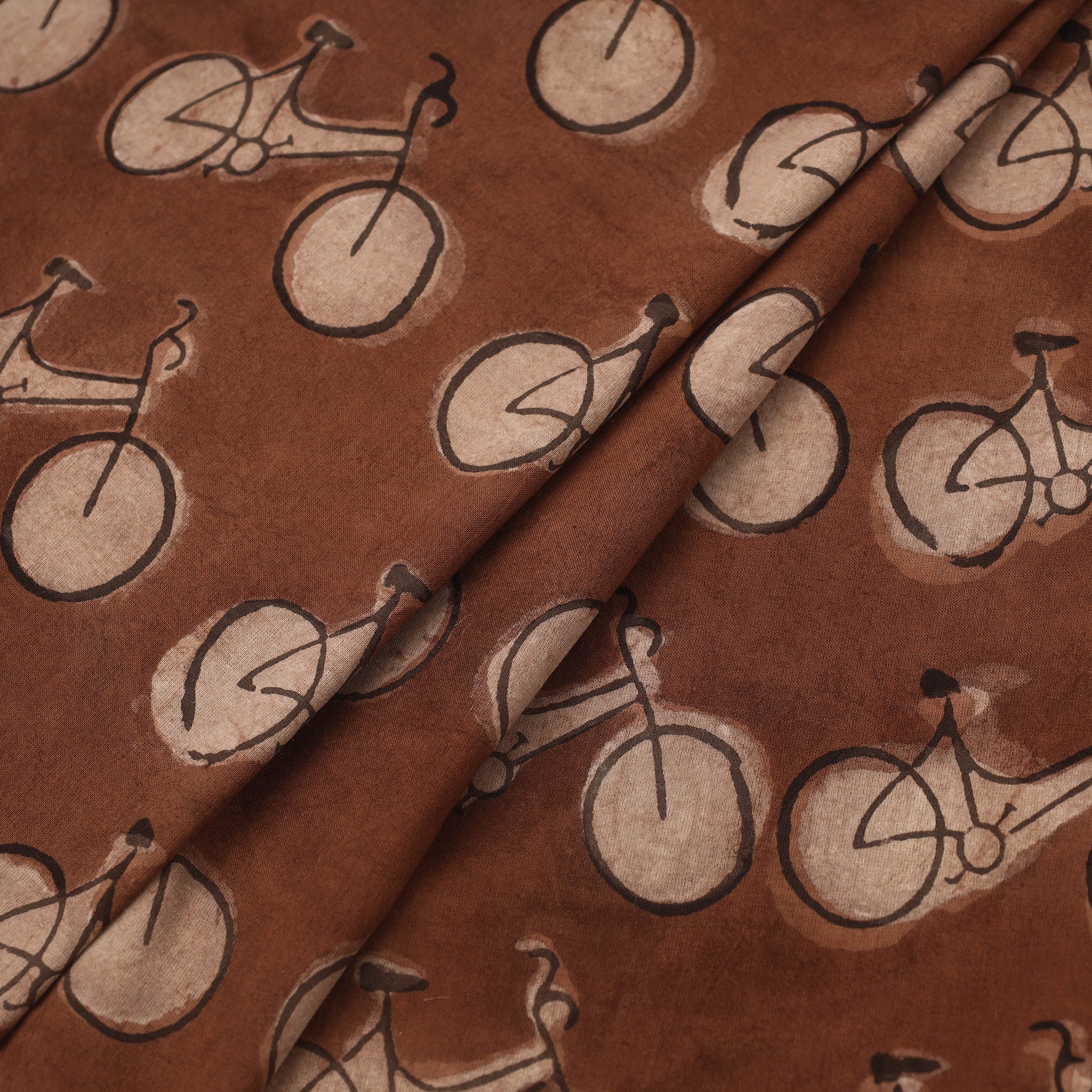 BINDAAS UNLIMITED Brown - Natural Dyed Cotton Bindaas Block Print Fabric 12 - view 2