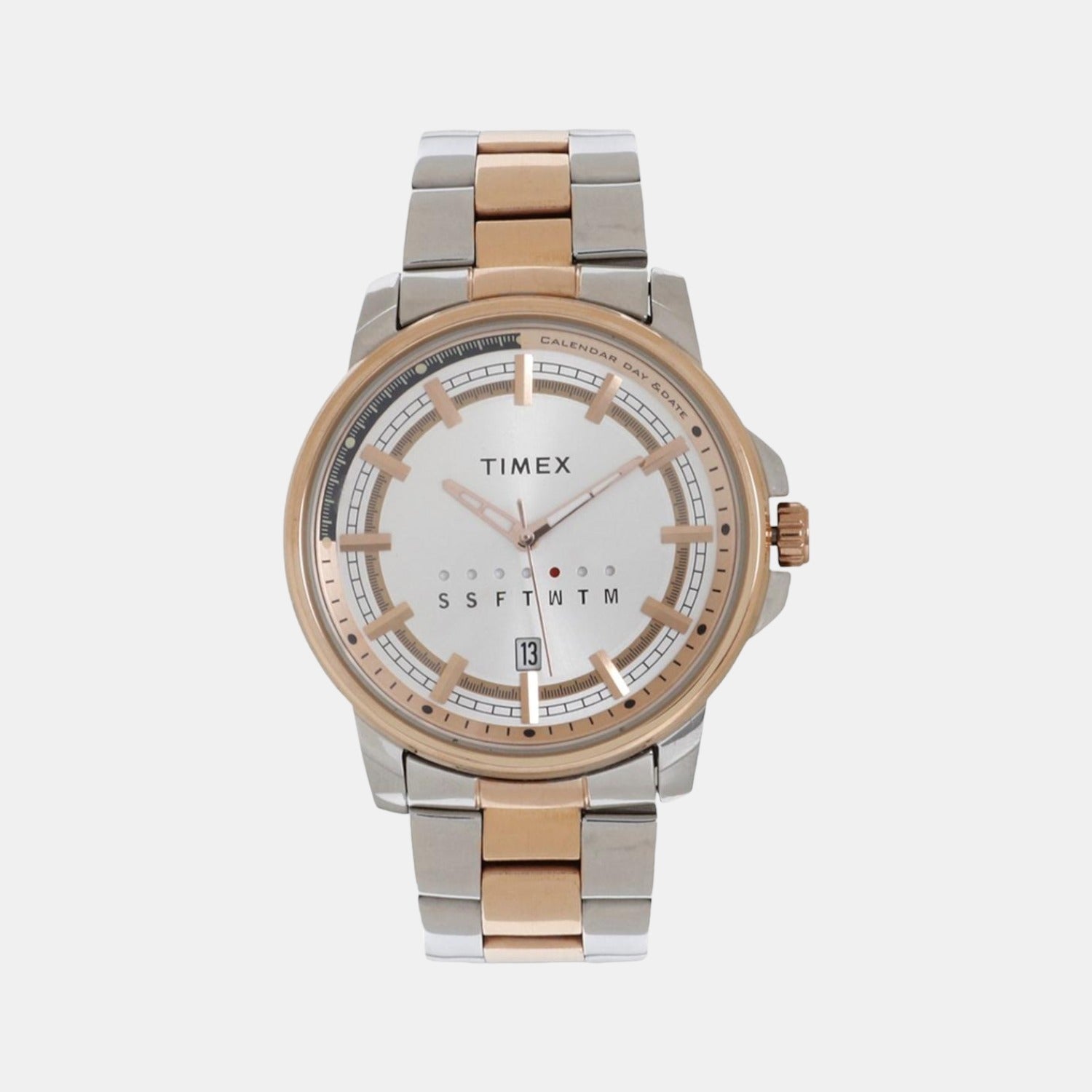 Timex Fashion Men Quartz Silver Dial Analog Stainless Steel Watch TWEG17205