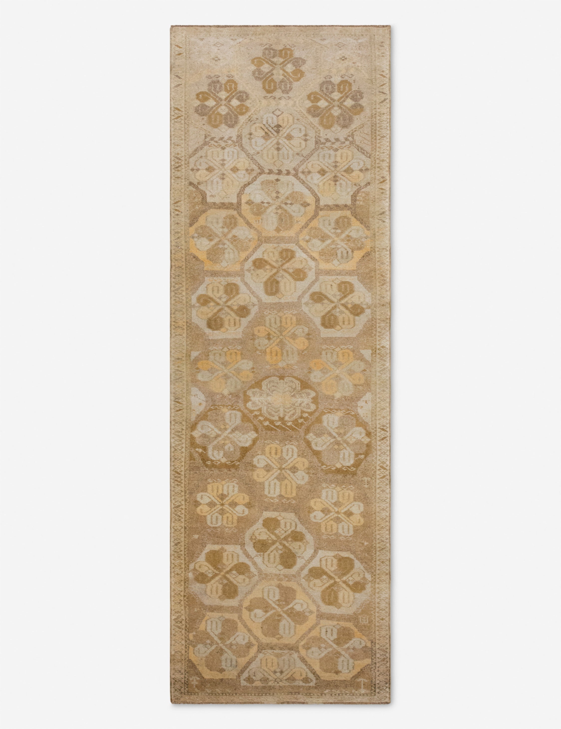 Lulu and Georgia Vintage Turkish Hand-Knotted Wool Runner Rug No. 299, 4'7" x 16'