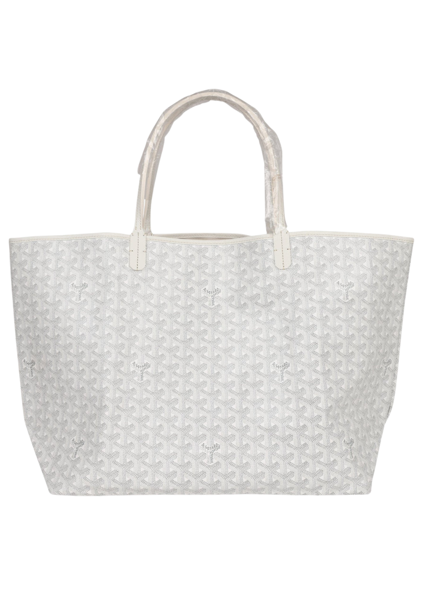 Cop Underdog Goyard Goyardine White St. Louis GM Tote Bag Palladium Hardware