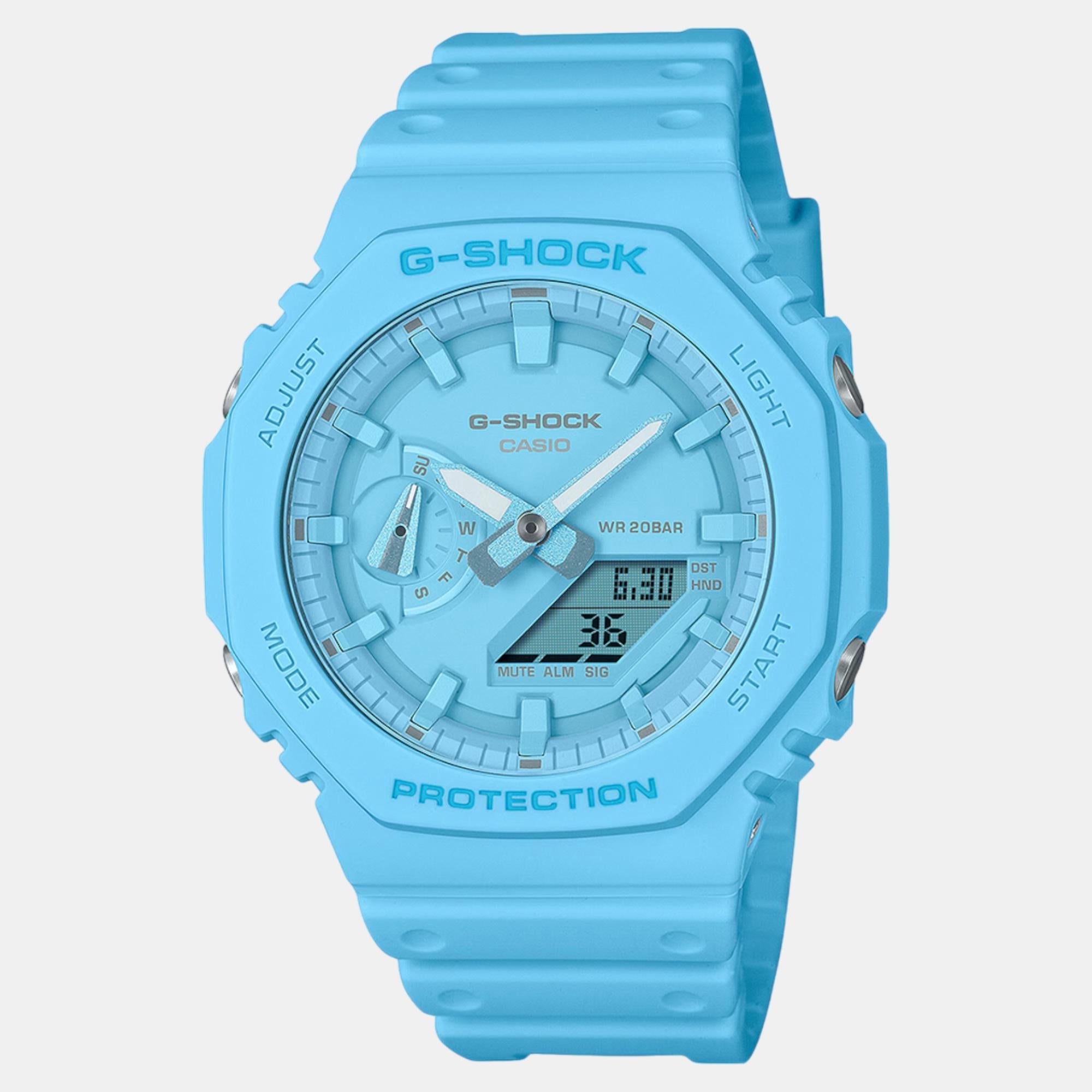 Casio G-Shock Men Quartz Blue Dial Analog-Digital Resin Watch G1521