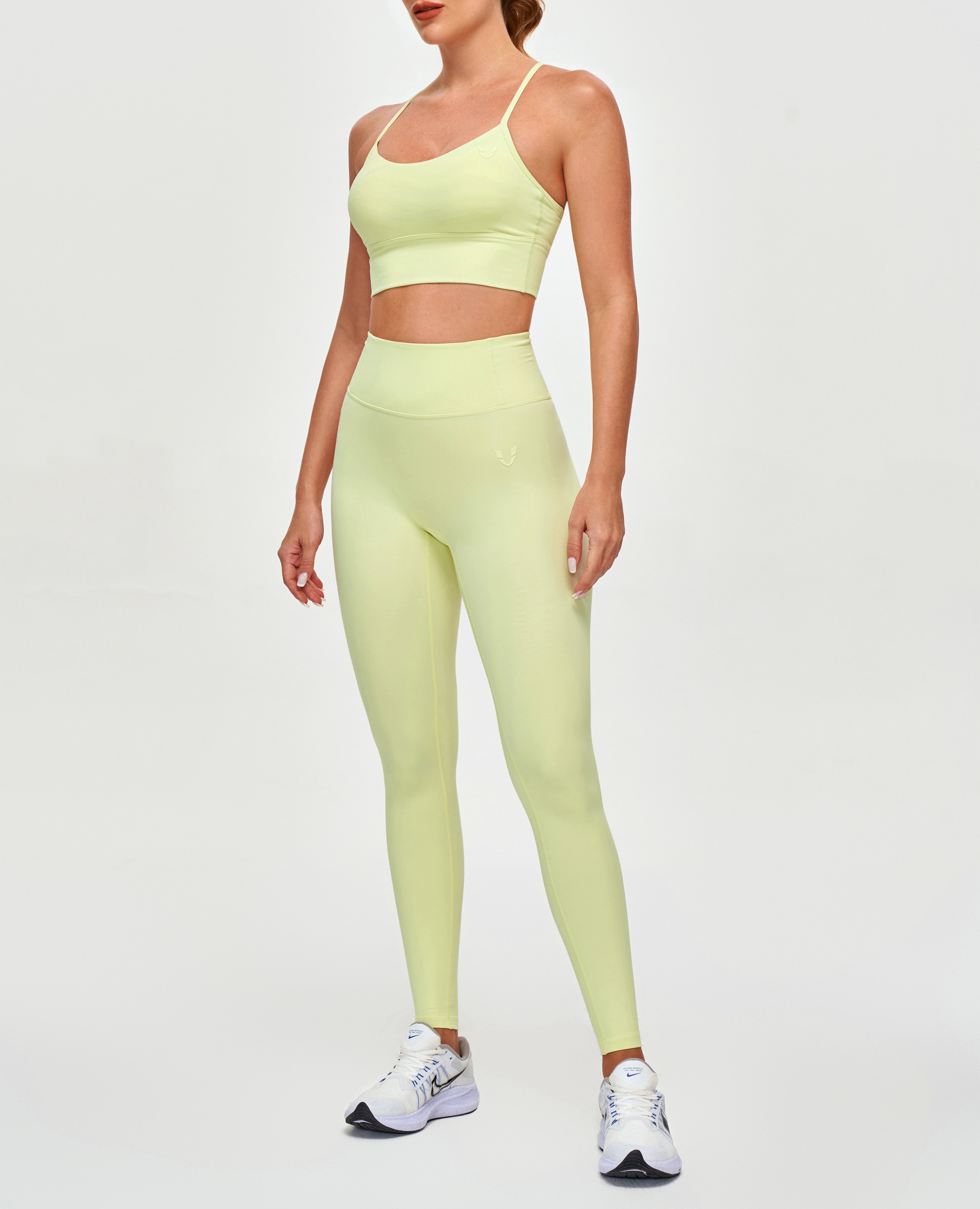 FIRM ABS Workout Sports Bra - Light Yellow - view 5