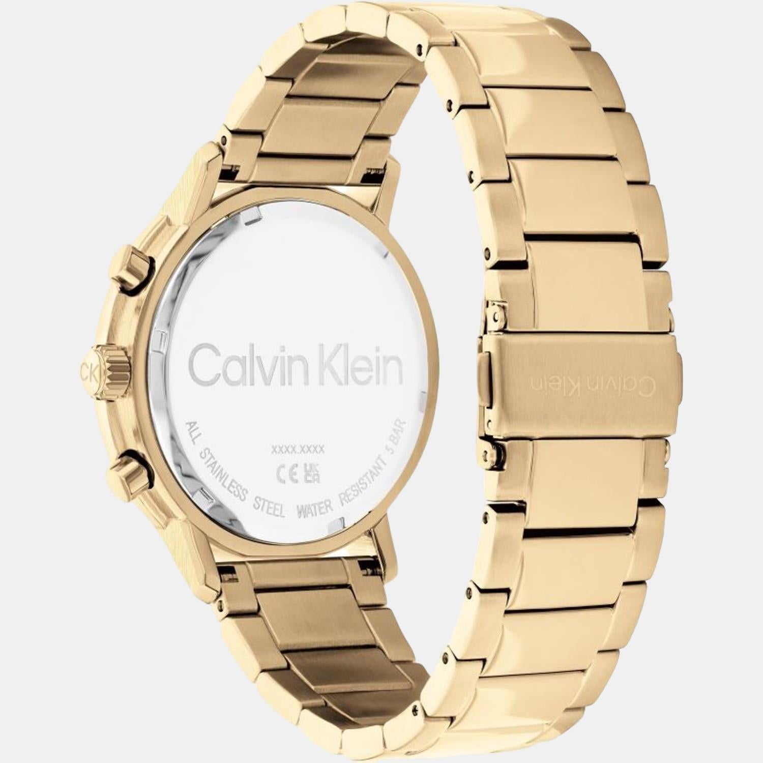 Calvin Klein Gauge Men Quartz Black Dial Chronograph Stainless Steel Watch 25200065 - view 2