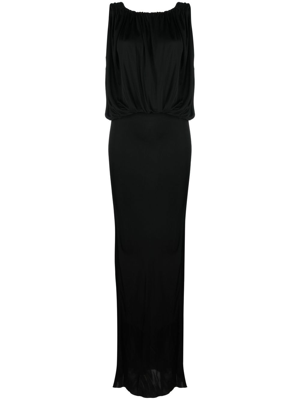 Saint Laurent draped sleeveless jersey dress – Viscose 100%