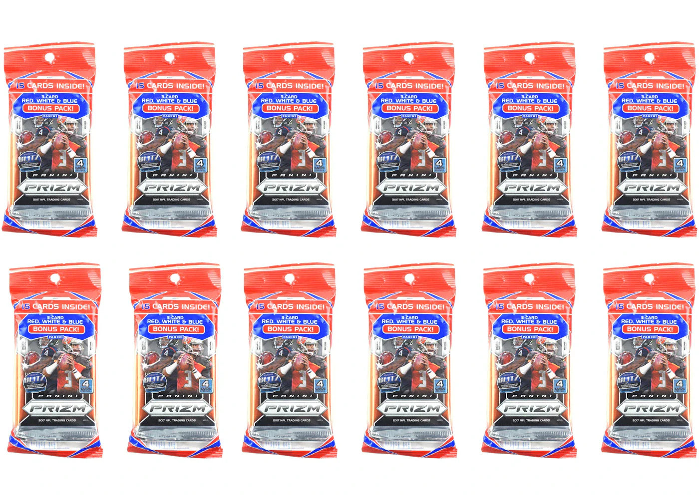 2017 Panini Prizm Football Cello Pack 12x Lot