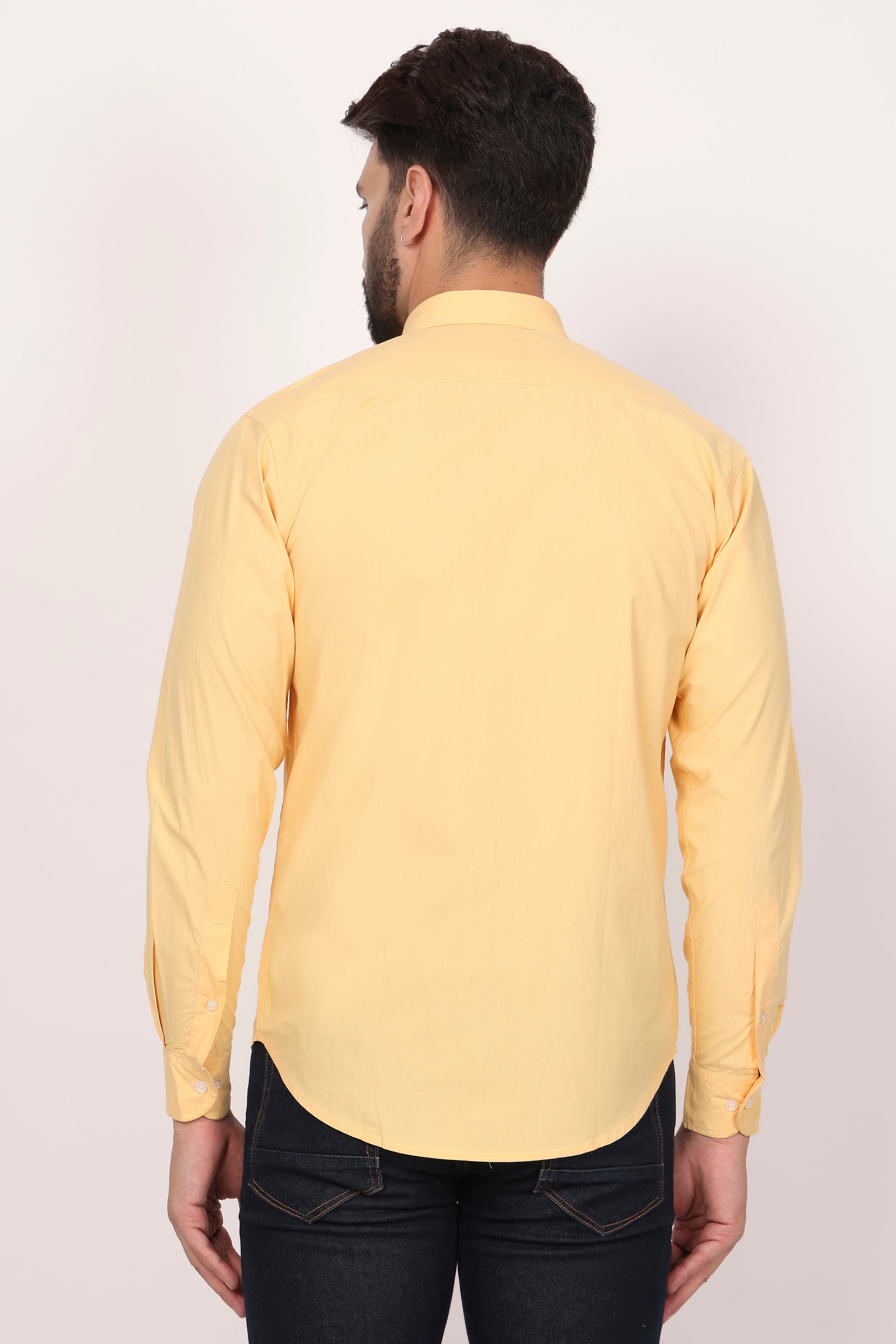 BlackTree New Yellow Down Button Casual Shirt I 100% Cotton Twill - view 2
