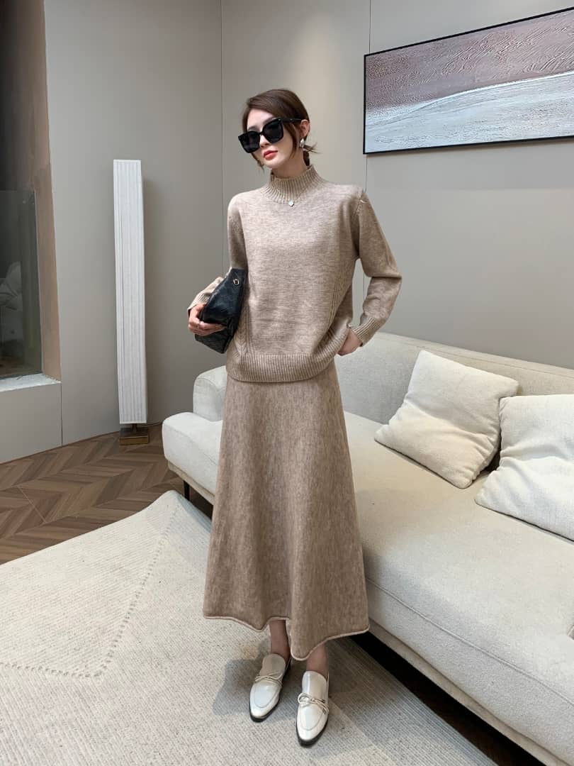 Alamode By Akanksha Cassidy Winter Coord Set - Set of Sweater and Skirt