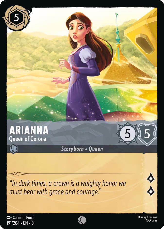 Lorcana Arianna - Queen of Corona - 191/204 [Reign of Jafar] [Non-Foil]