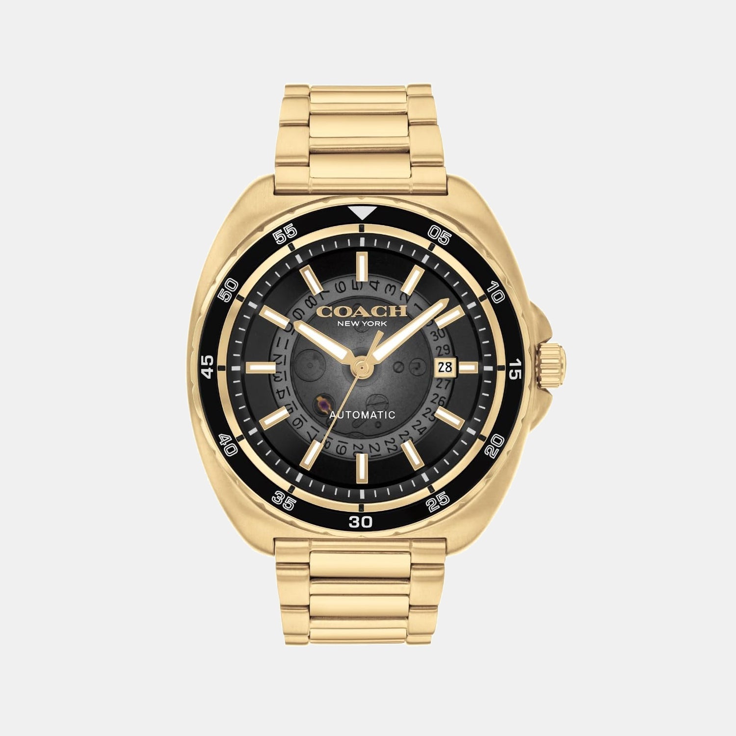 Coach Charter Men Automatic Black Dial Analog Stainless Steel Watch 14602712