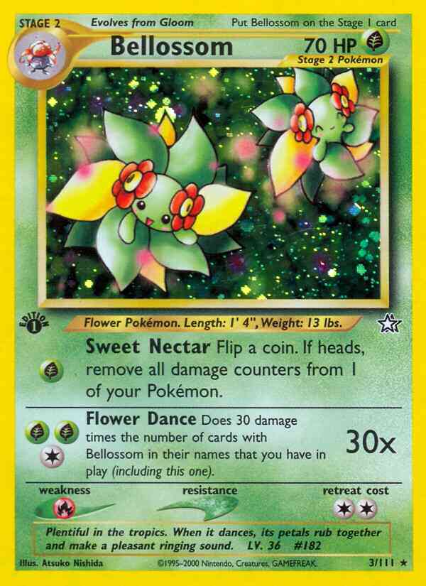 1st edition neo1-3 – Pokémon Bellossom - 3/111 - Rare Holo - 1st Edition [neo1-3] [Holo]