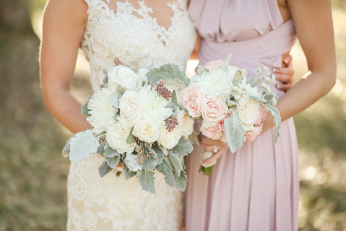 fiftyflowers.com Soft Pink and Sage Green Wedding Flowers