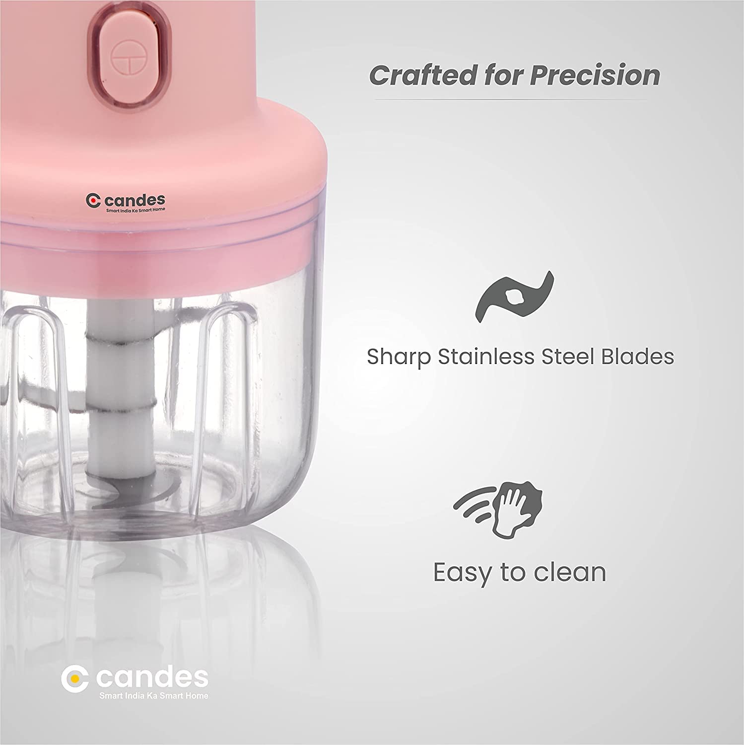 Candes Photon Electric Mini Chopper with USB | Portable Small Food Processor for Garlic/Chili/Ginger/Onion - view 5