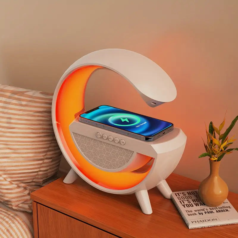 Fab Alchemy G-Shape LED Wireless Charging Speaker Lamp