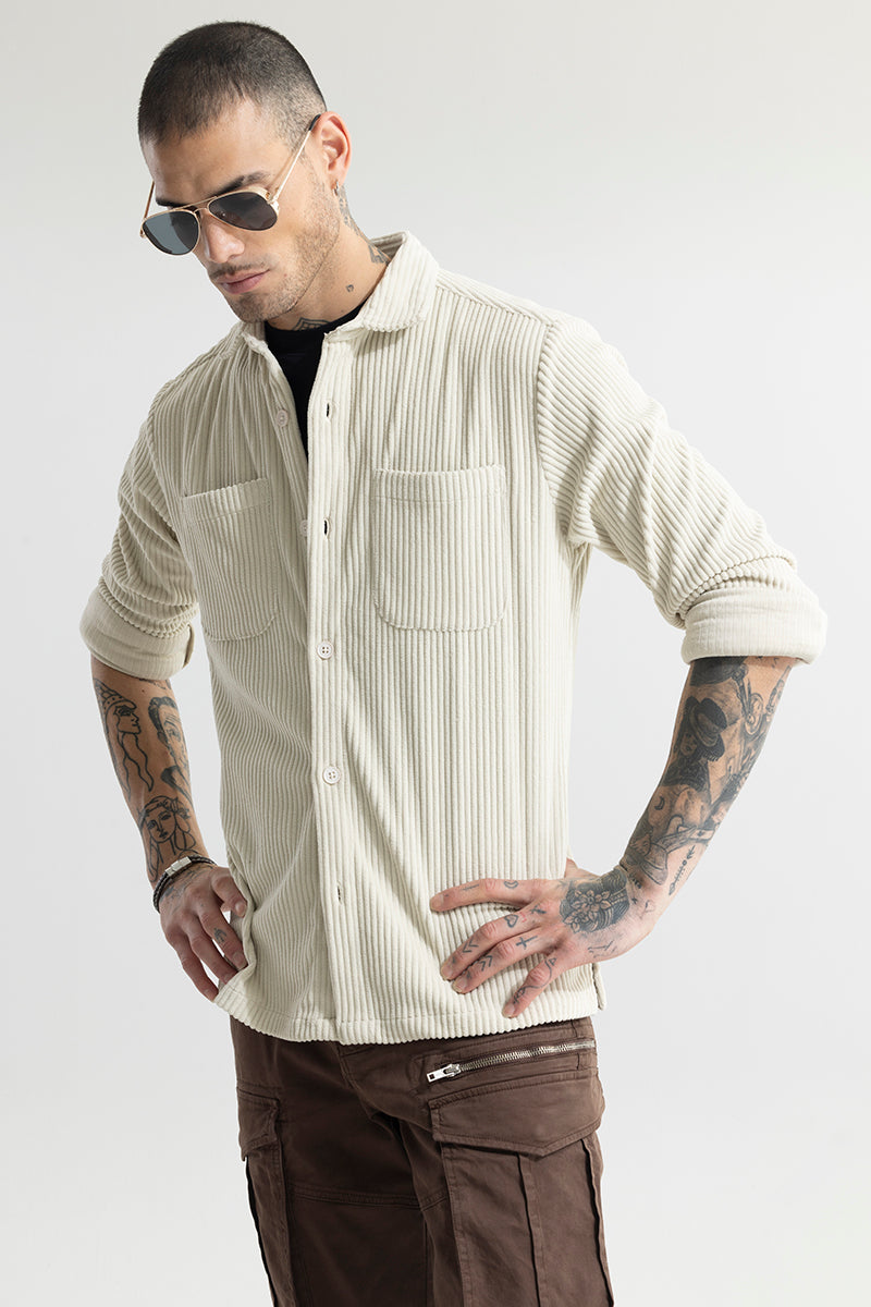 SNITCH Cozy Cord Cream Shirt - view 4