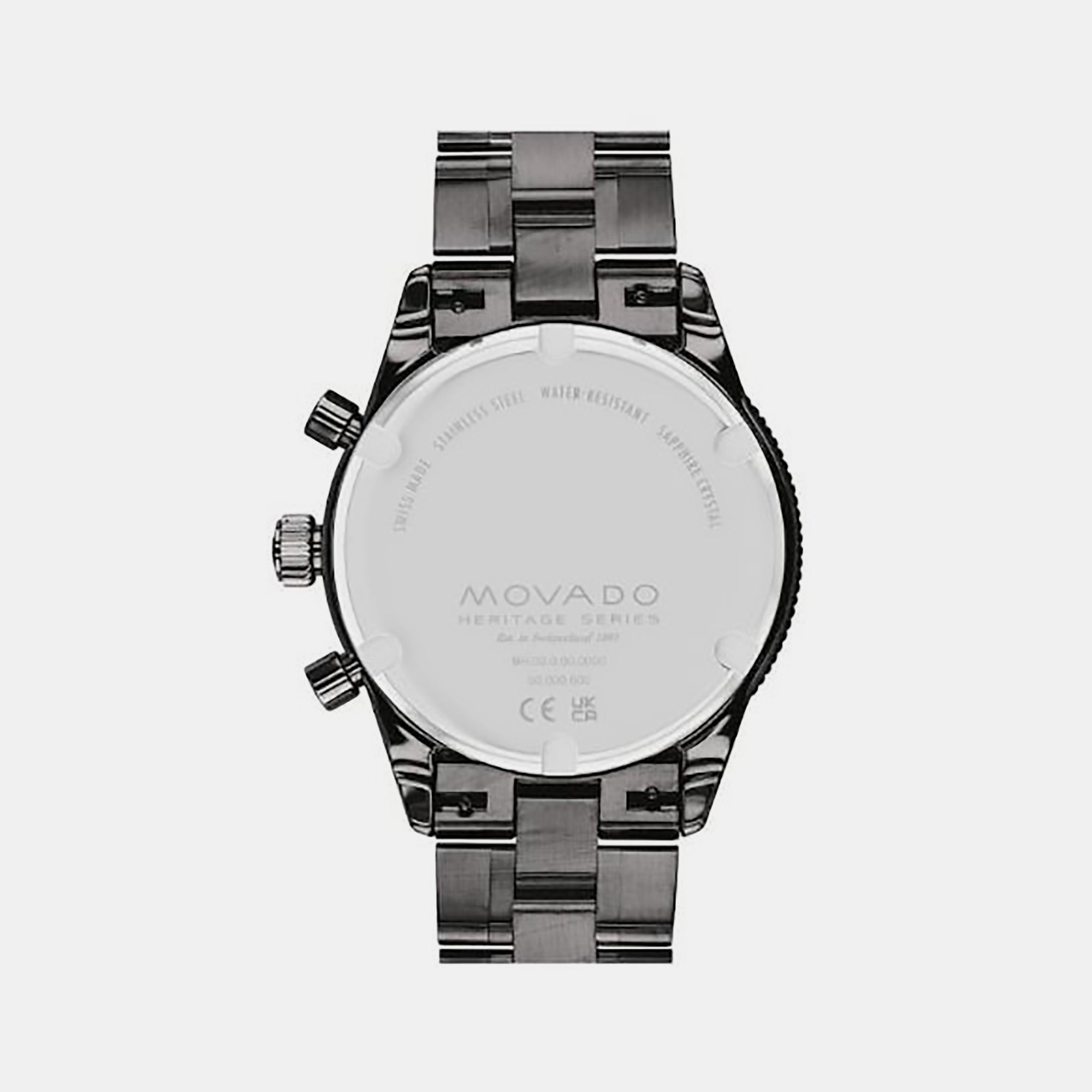 Movado Calendoplan S Heritage Men Quartz Black Dial Chronograph Stainless Steel Watch 3650125 - view 3