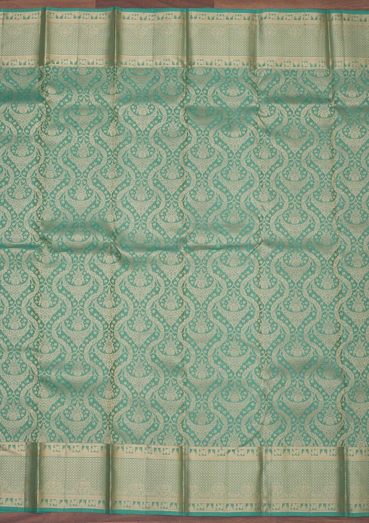 Koskii Pista Green Zariwork Pure Silk Saree – Women's - view 6