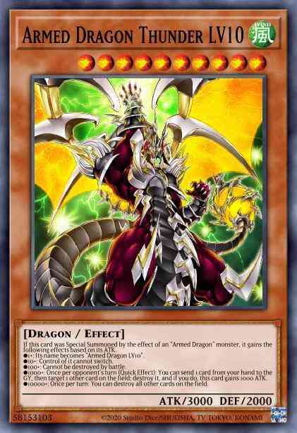 Yu-Gi-Oh! Armed Dragon Thunder LV10 - BLVO-EN001 - Starlight Rare - 1st Edition