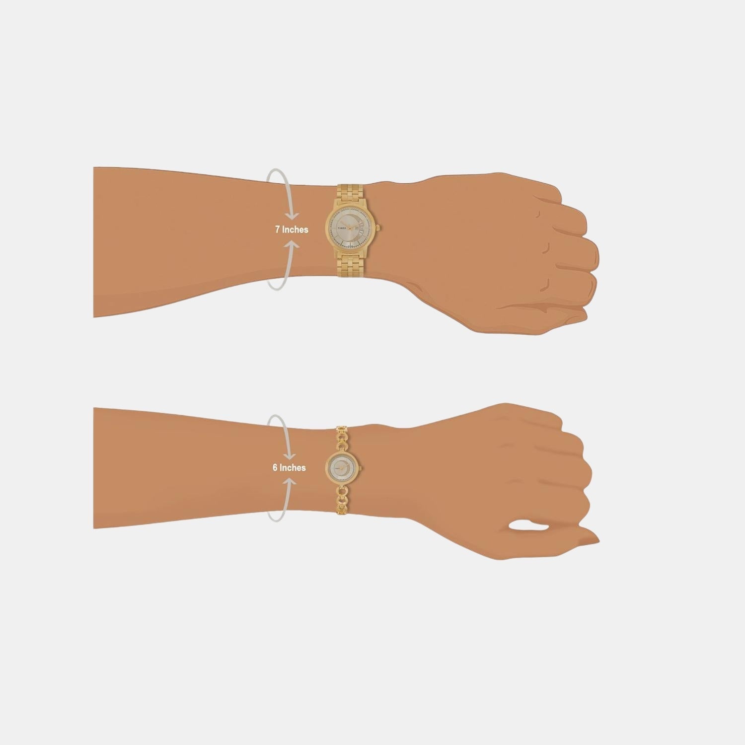 Timex Couple Quartz Gold Dial Analog Stainless Steel Watch TW00PR229 - view 5