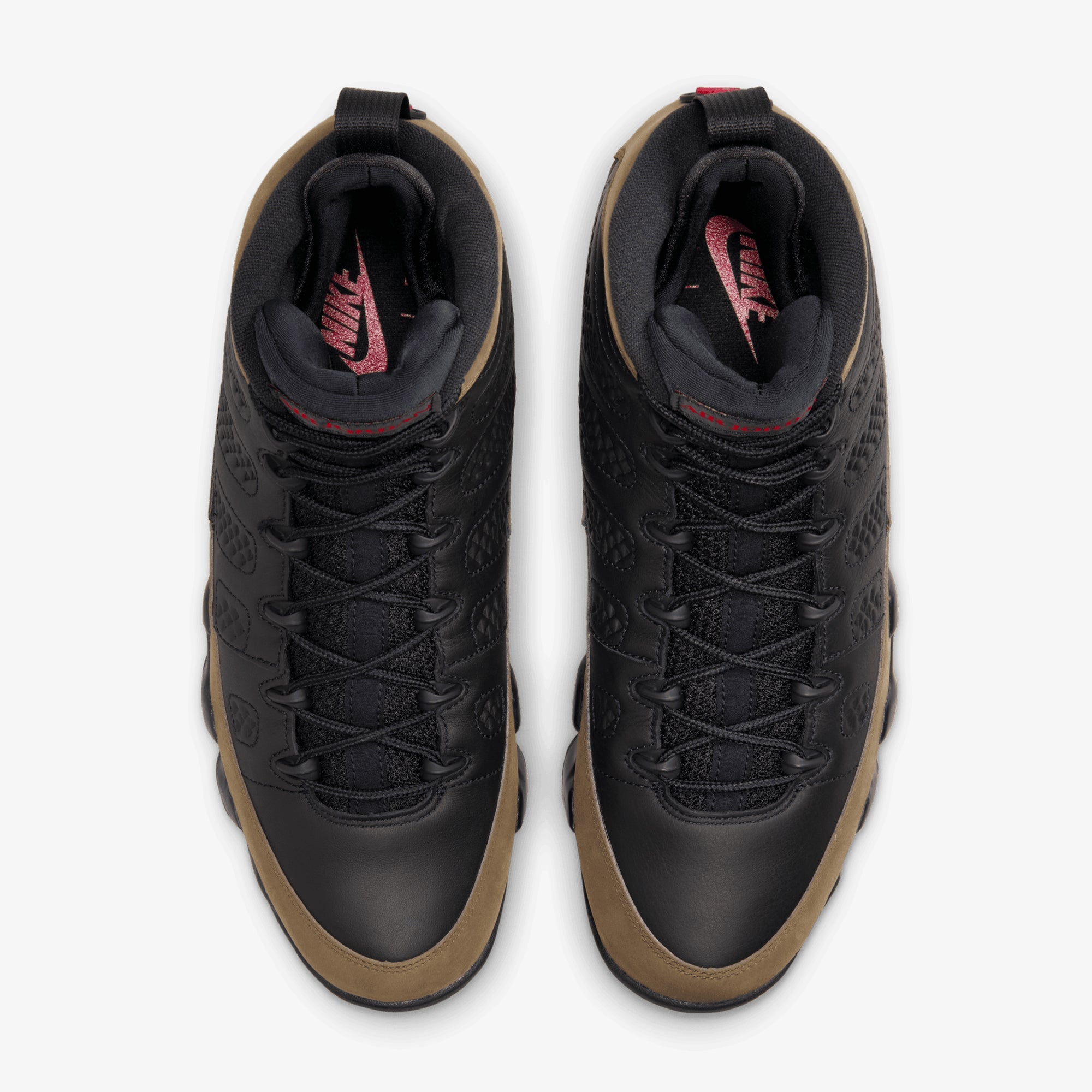 Jordan | AIR JORDAN 9 RETRO { BLACK/TRUE RED-LIGHT OLIVE - view 2