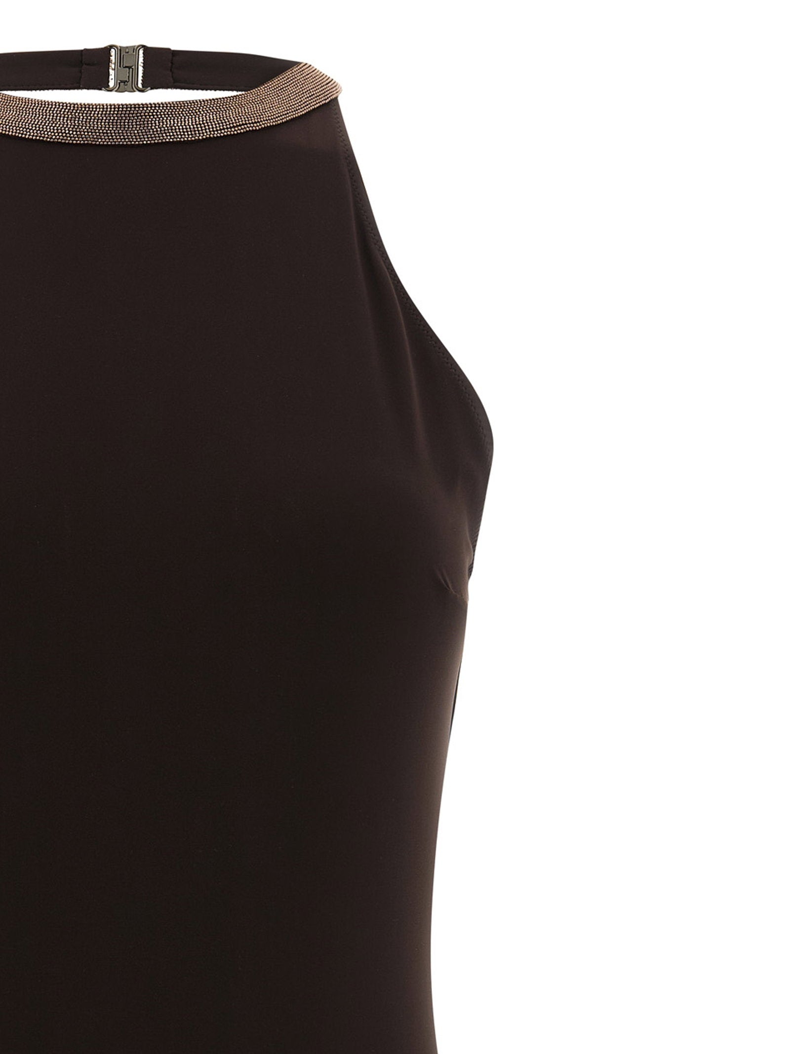 Brunello Cucinelli Precious Collar One-piece Swimsuit - view 3