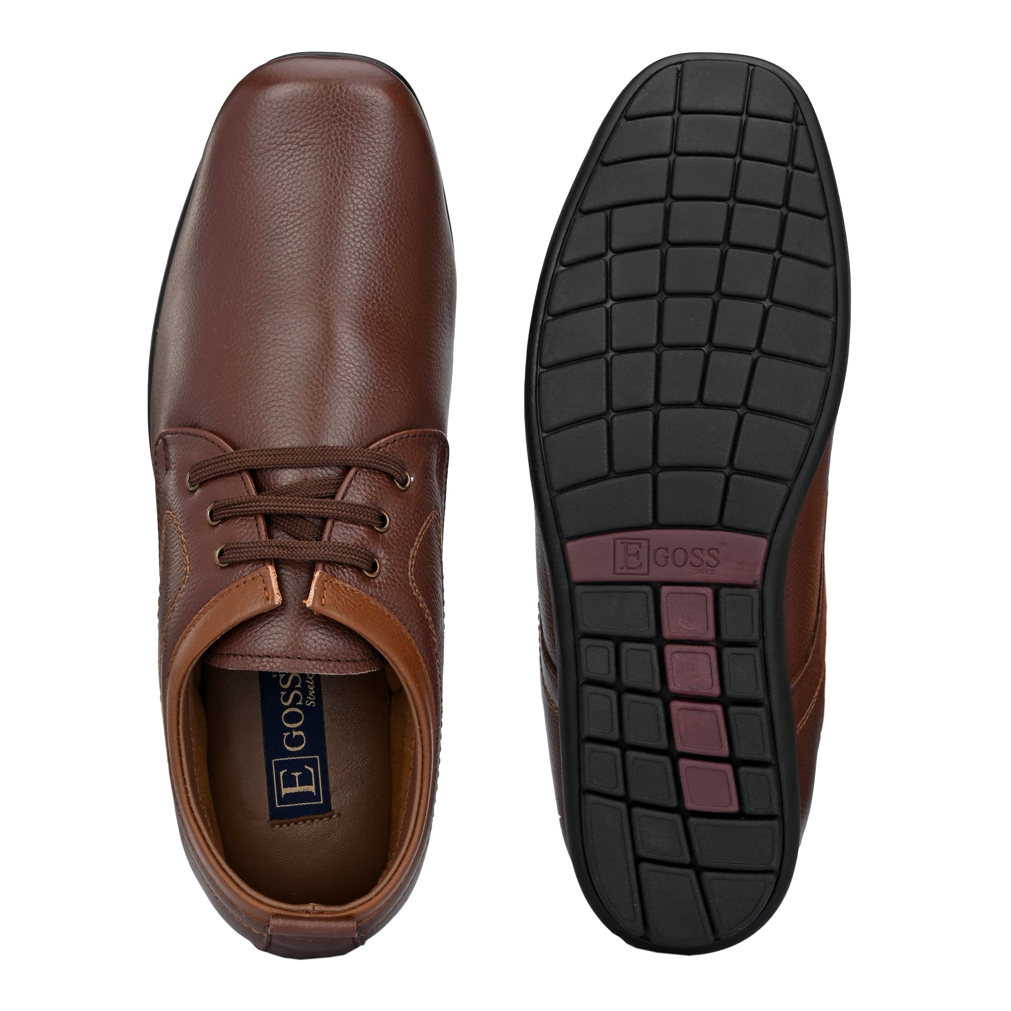 egoss-shoes Egoss Casual Genuine Leather Derby Shoes For Men - view 8