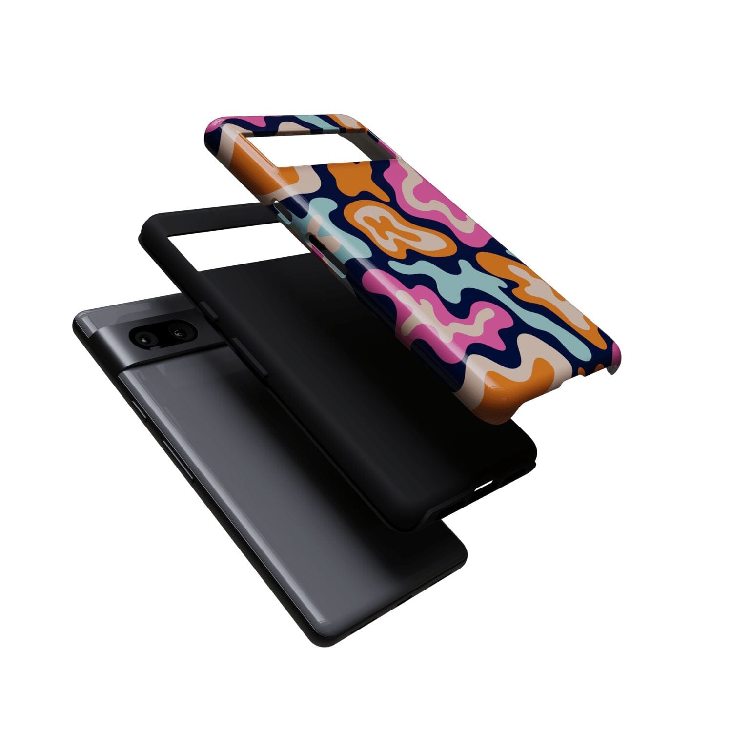 Casetry Midnight Color Splash | Abstract Retro Google Pixel Case - view 9