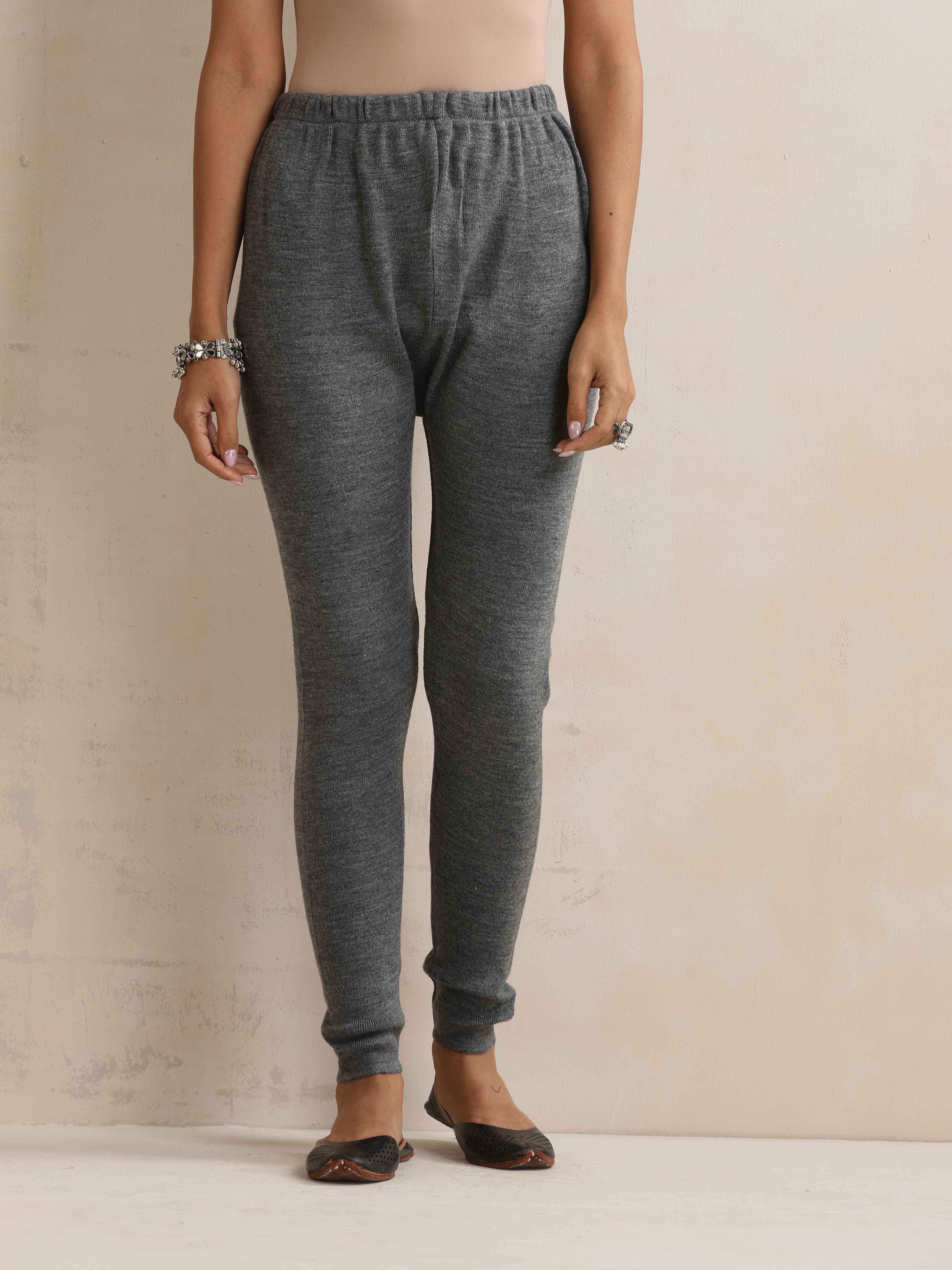 trueBrowns Grey Woollen Leggings - view 2