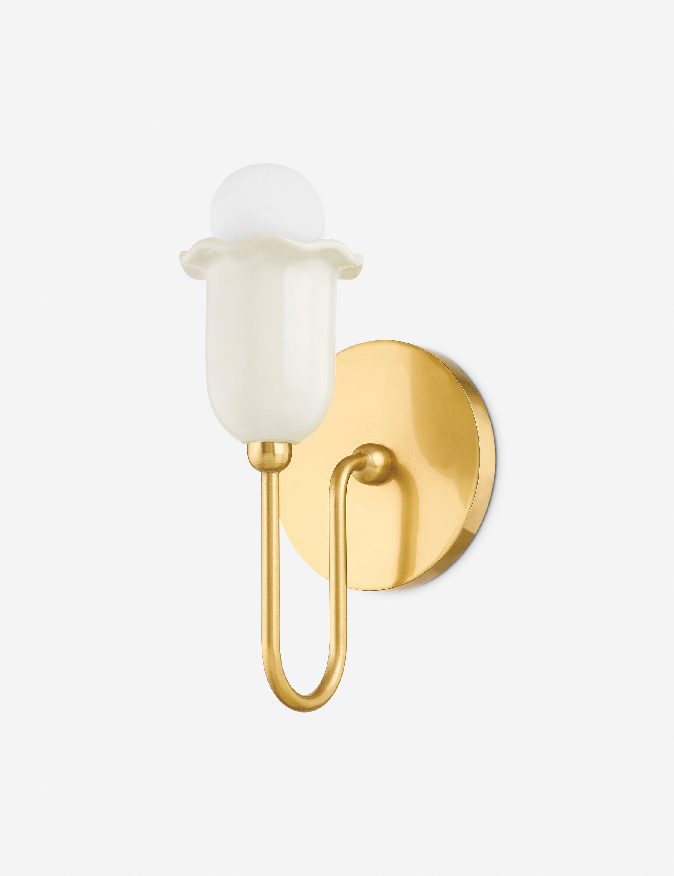 Lulu and Georgia Lucinda Sconce – Brass and White