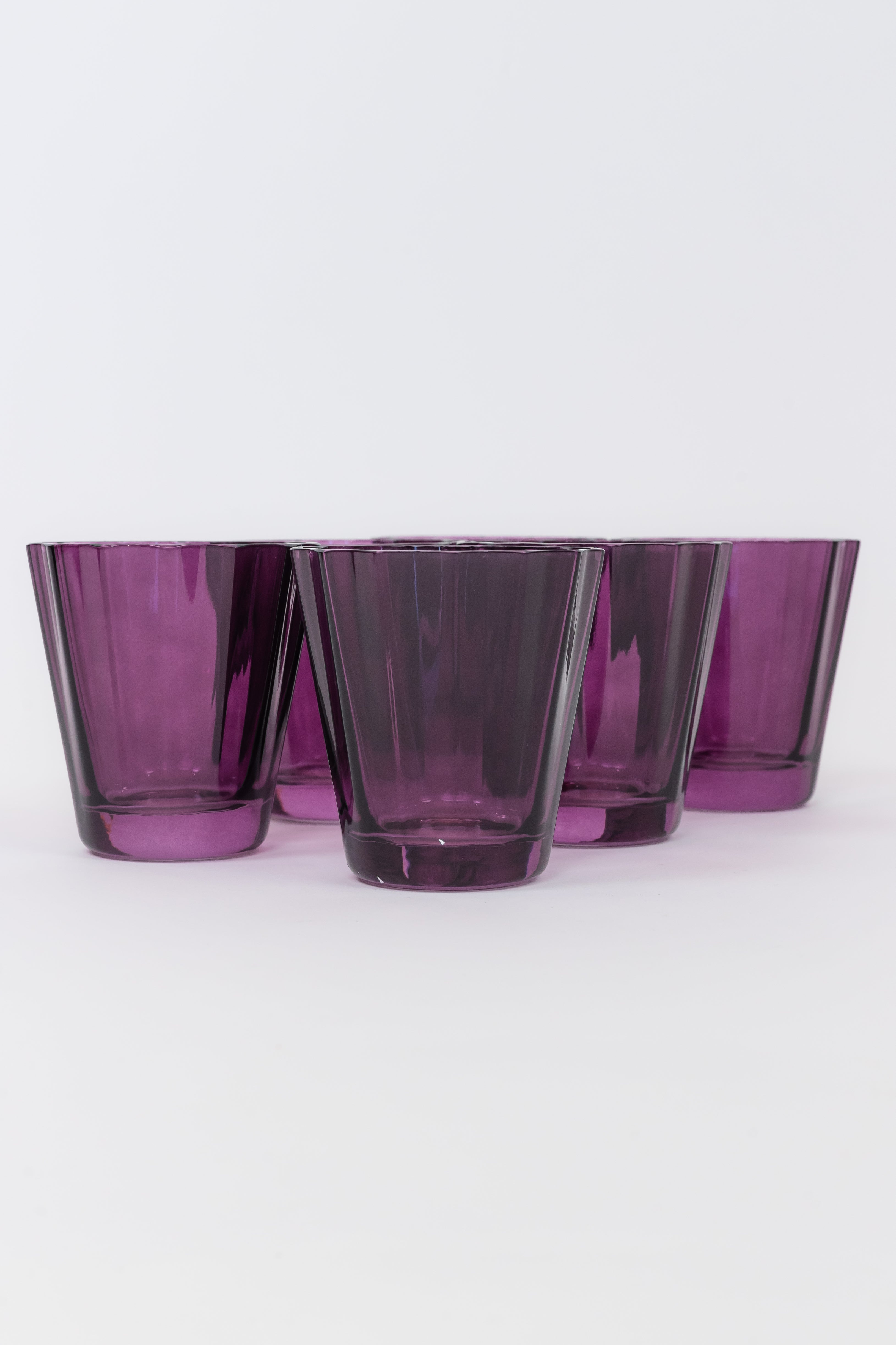 Estelle Colored Glass Estelle Colored Sunday Low Balls - Set of 6 {Amethyst}