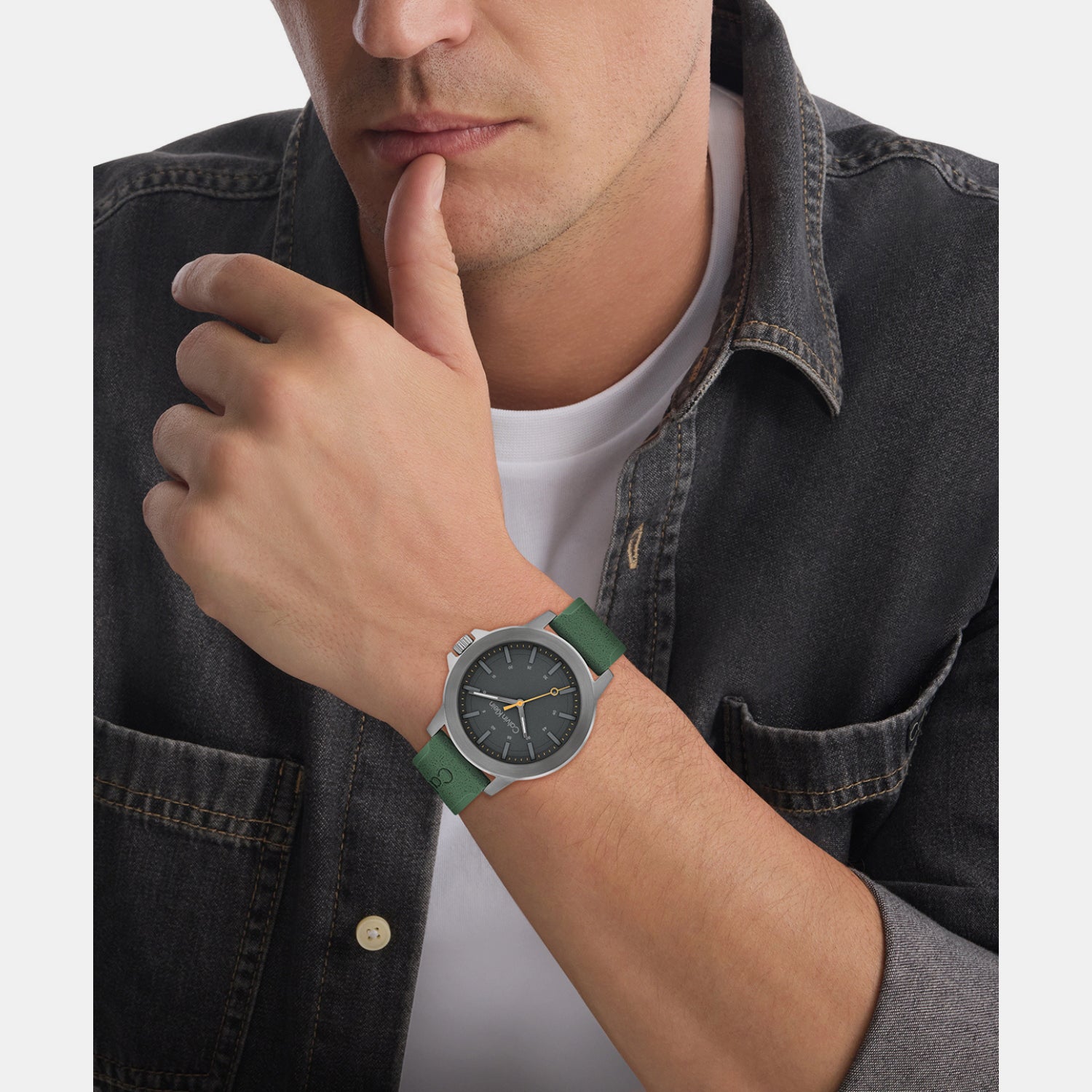 Calvin Klein Ck Reset Men Quartz Dark Grey Dial Analog Silicone Watch 25200472 - view 4