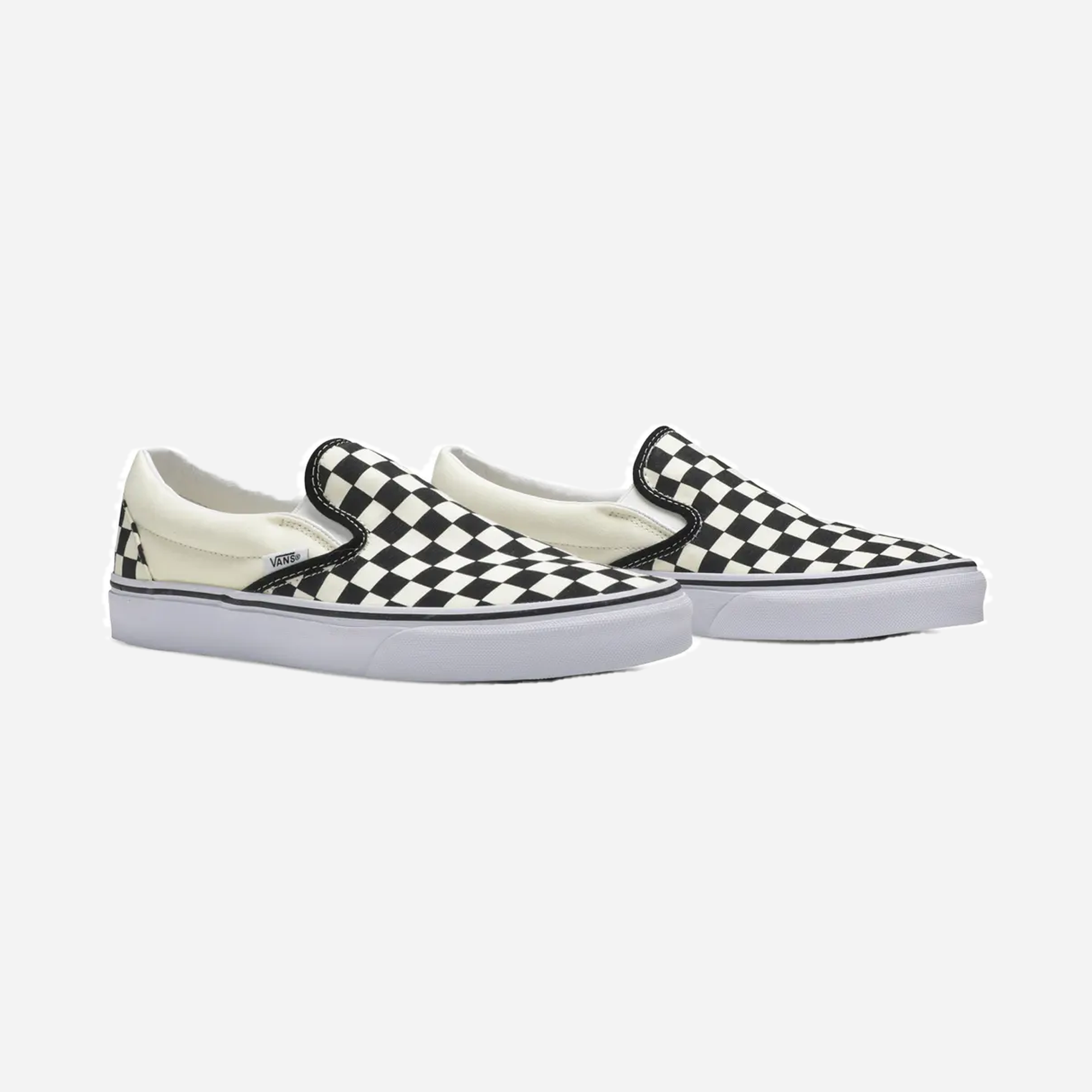 Vans Classic Slip-On Checkerboard Shoe Black / Off White - view 2