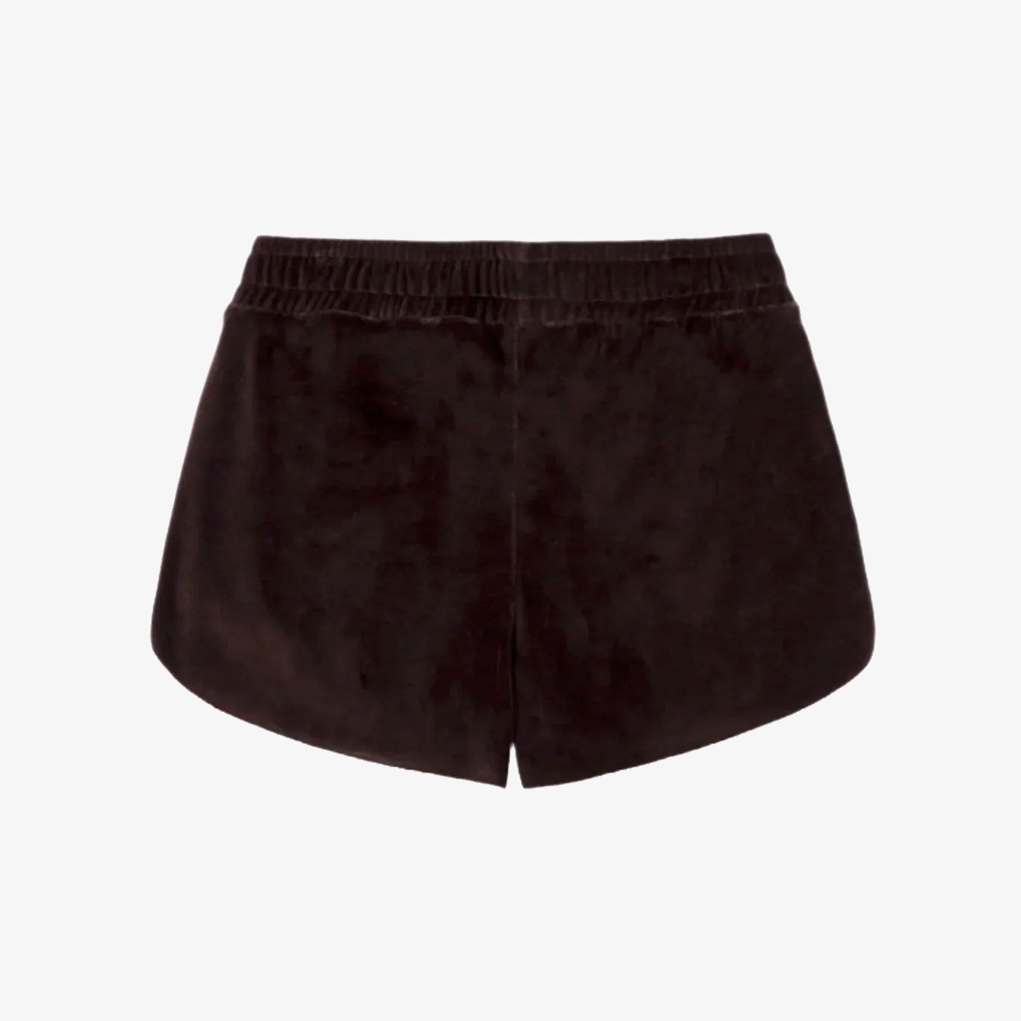 Sporty & Rich | Ny Crest Velour Short { Brown - view 2