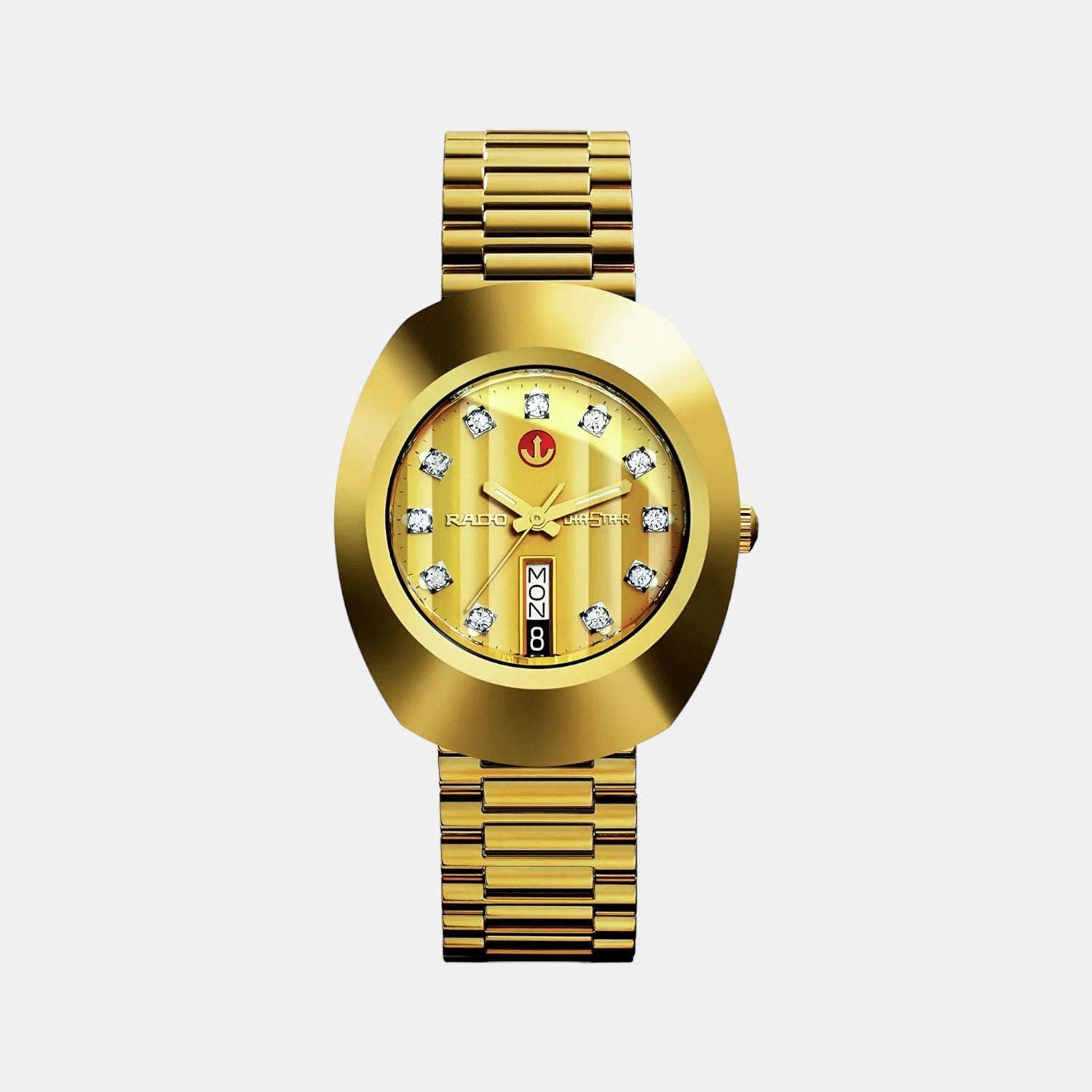 Rado Diastar Men Automatic Gold Dial Analog Stainless Steel Watch R12413493