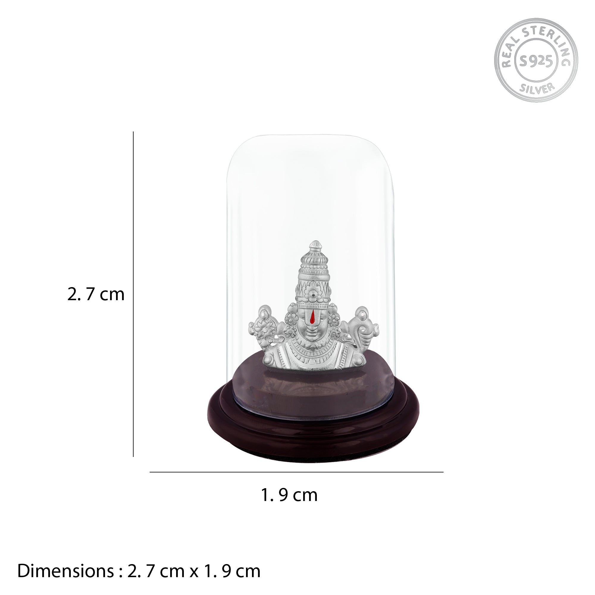 GIVA Jewellery Silver Lord Balaji Idol - view 5