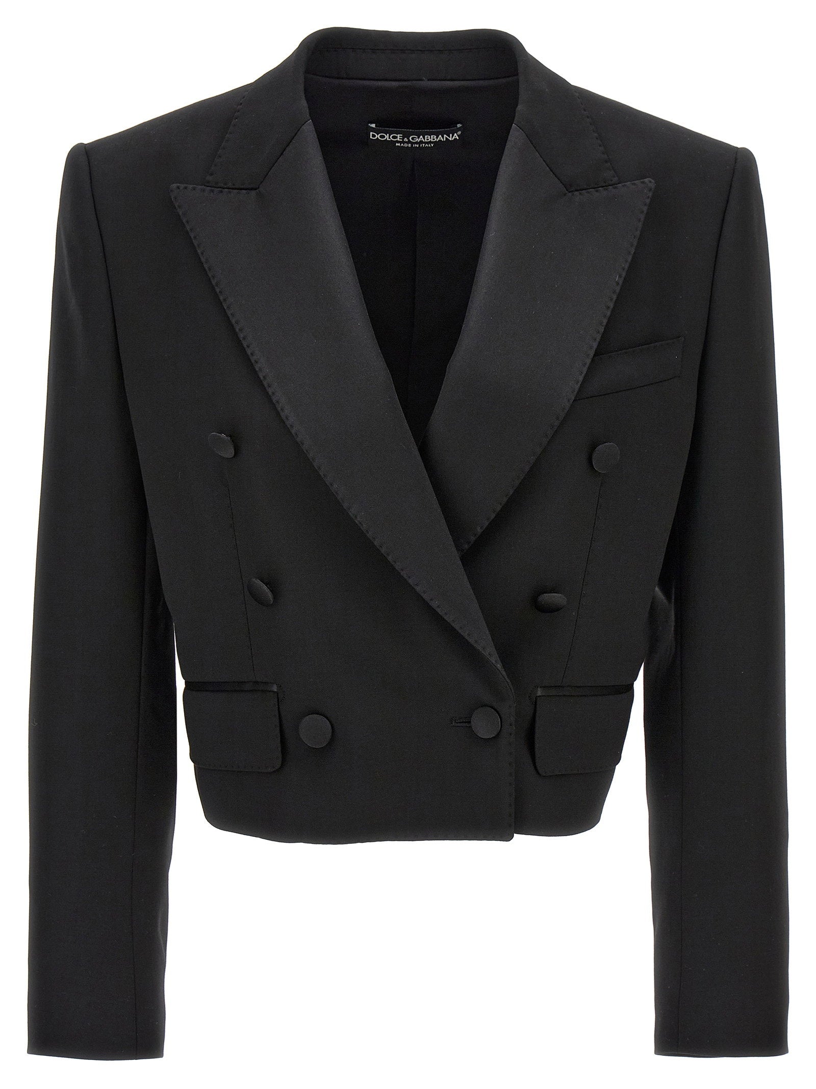 Dolce & Gabbana Tuxedo Crop Blazer