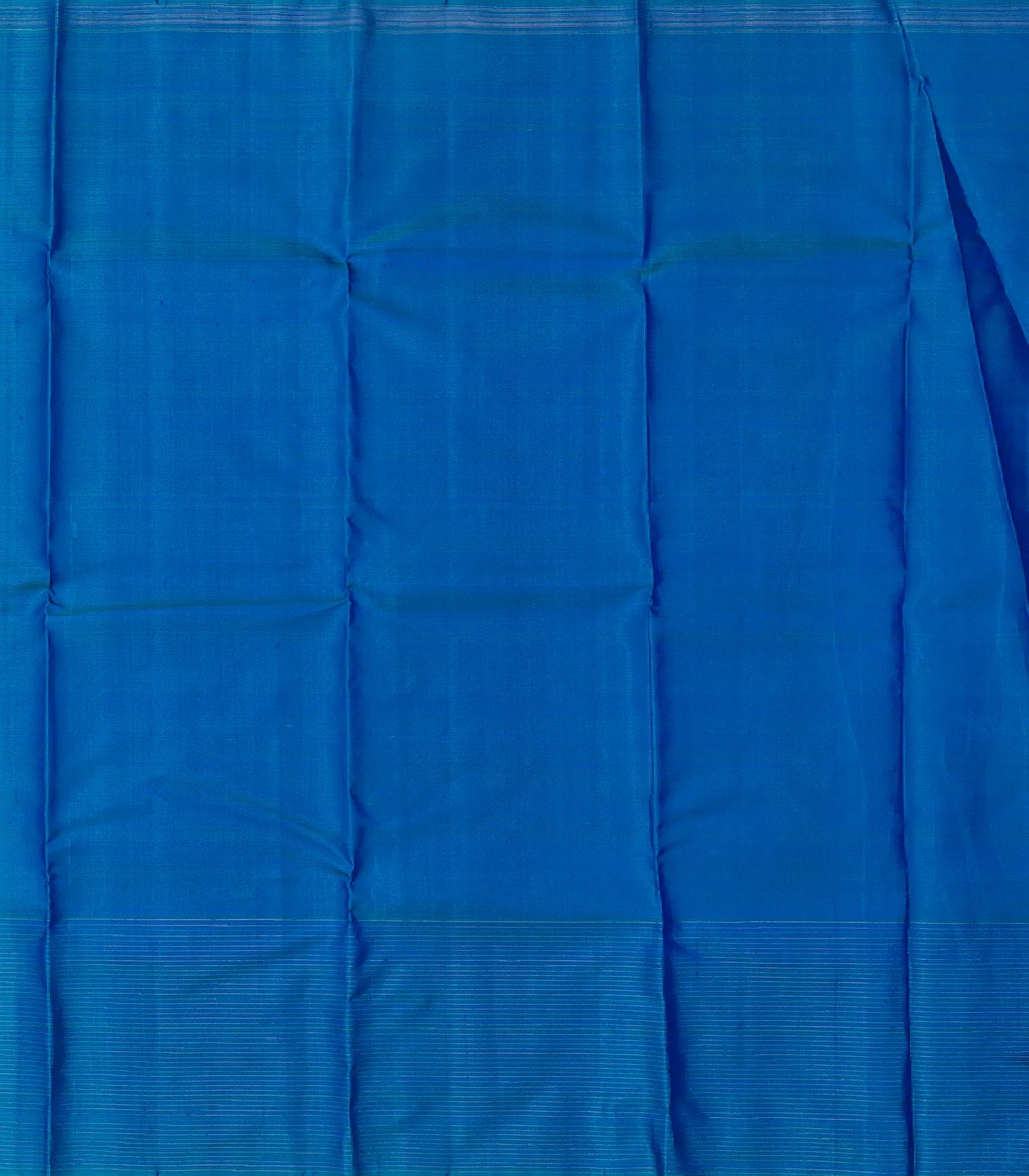 RmKV Blue Handloom Kanchipuram Silk Saree With Square Buttas - view 4
