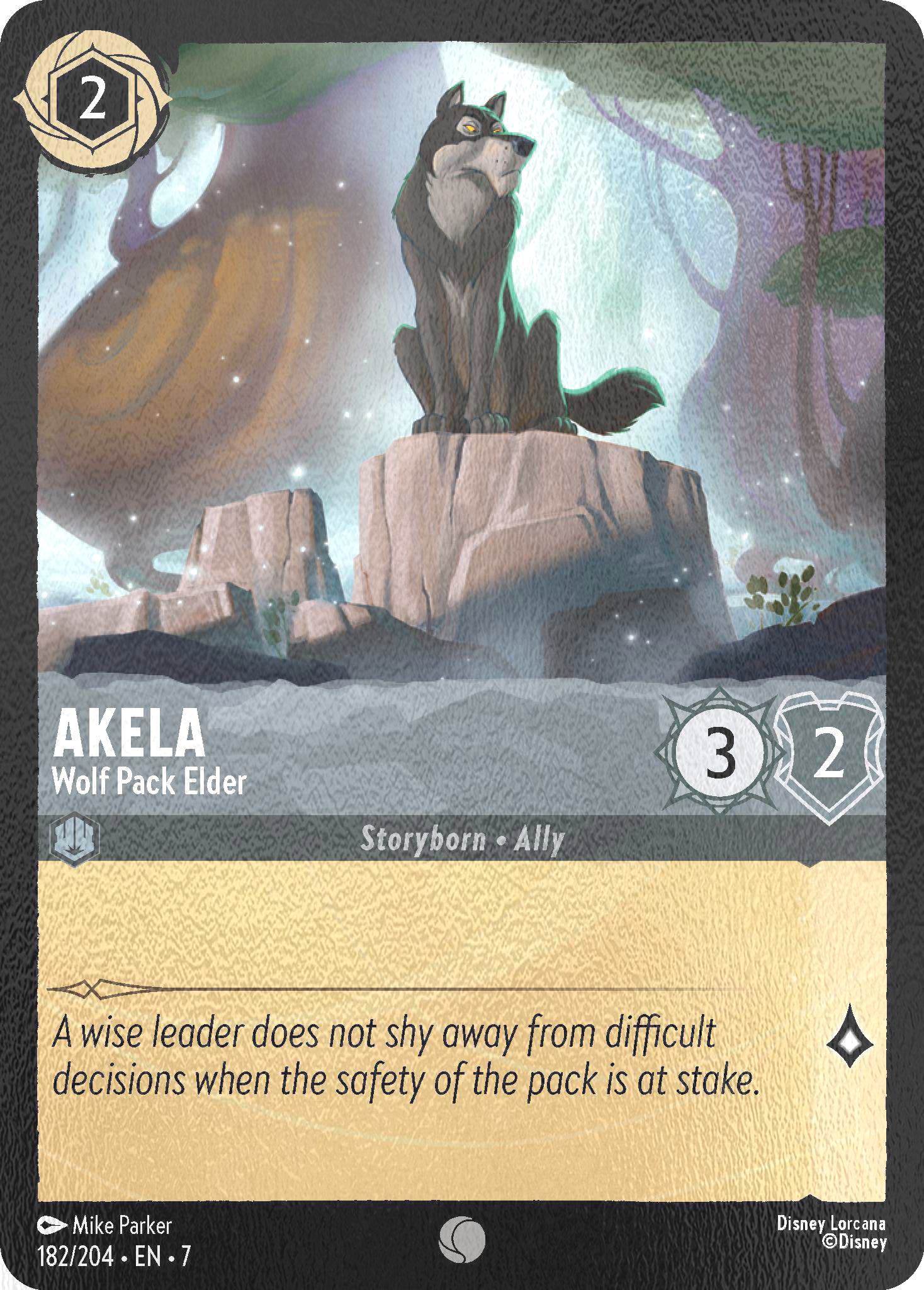 Lorcana Akela - Wolf Pack Elder - 182/204 [Archazia's Island] [Cold Foil]
