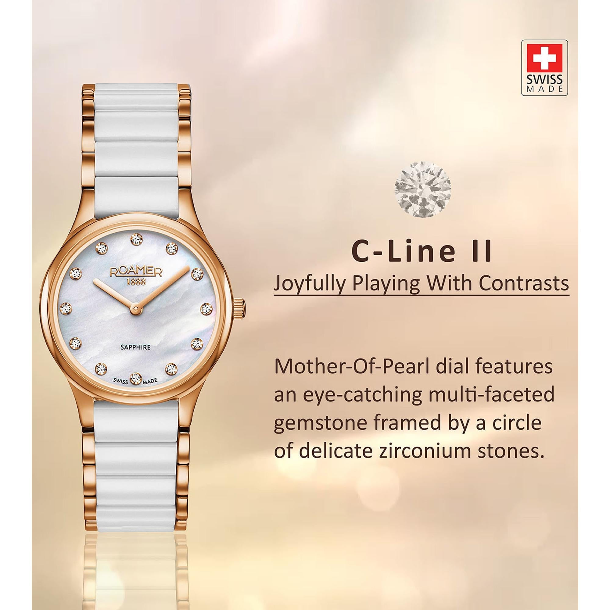 Roamer C-Line Women Quartz Silver Dial Analog Stainless Steel Watch 677855 48 29 60 - view 2